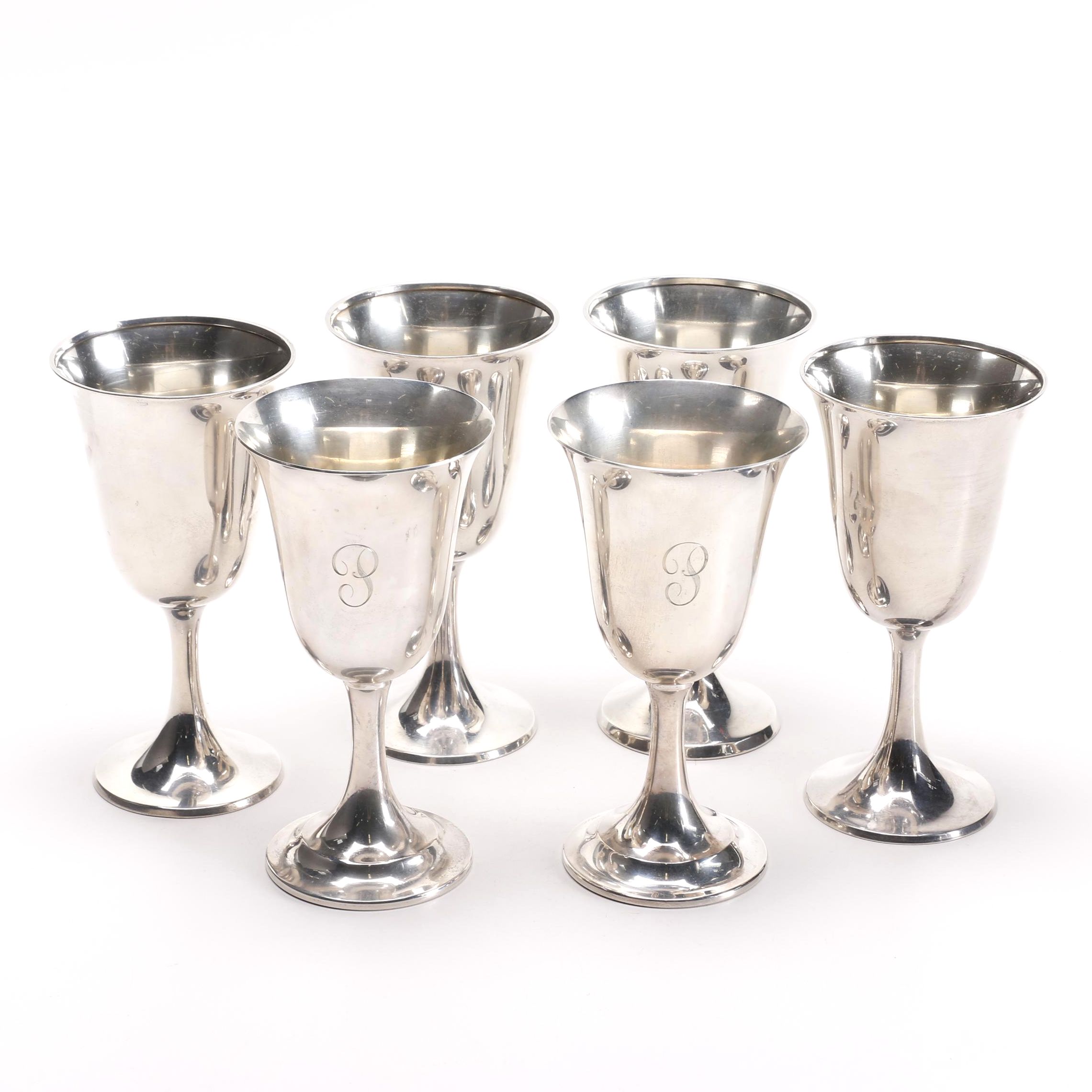 International Silver Co. and Manchester Silver Co. Sterling Goblets