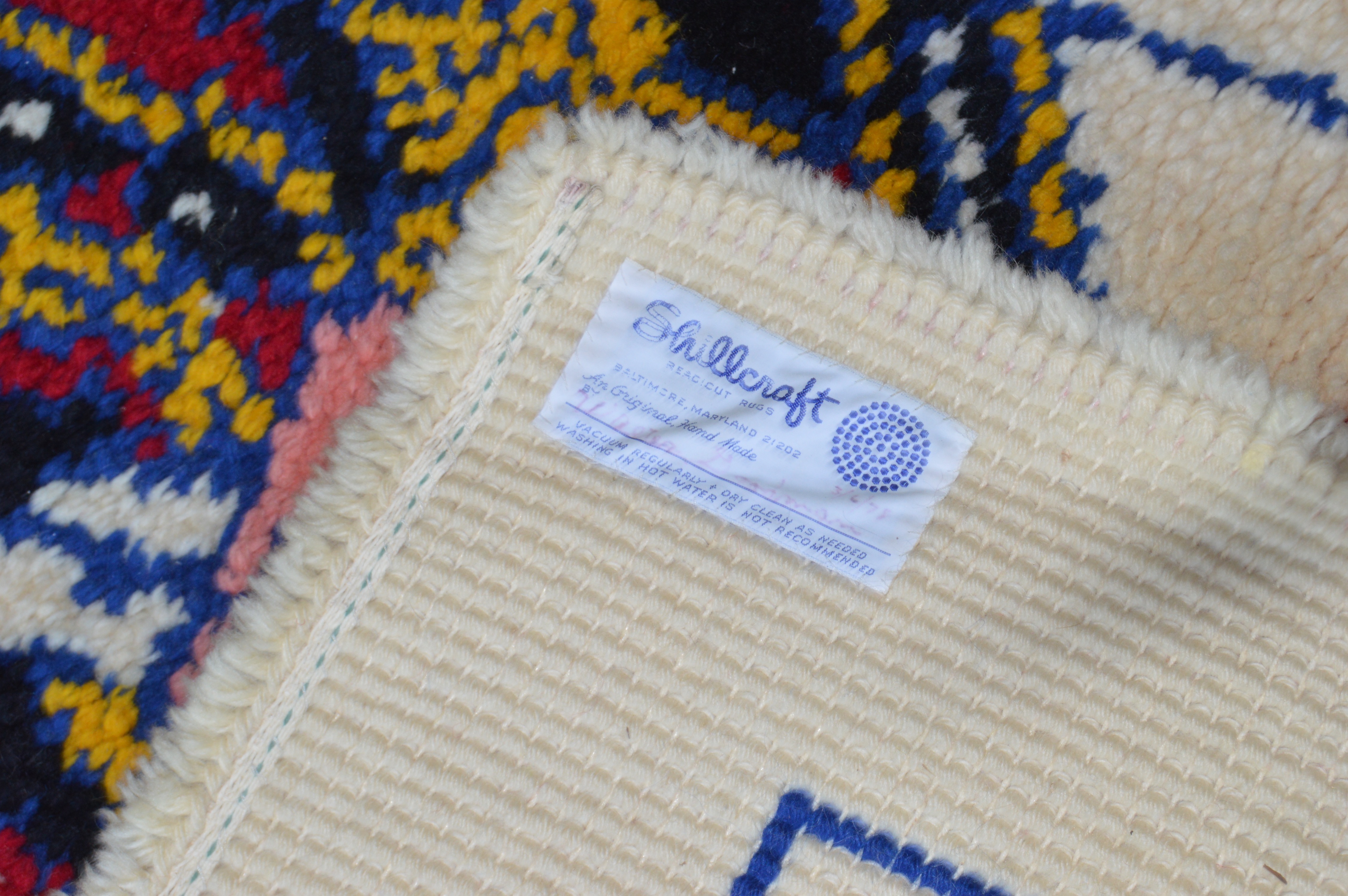 Queen and King of Hearts Vintage Latch-Hook Rugs by Shillcraft