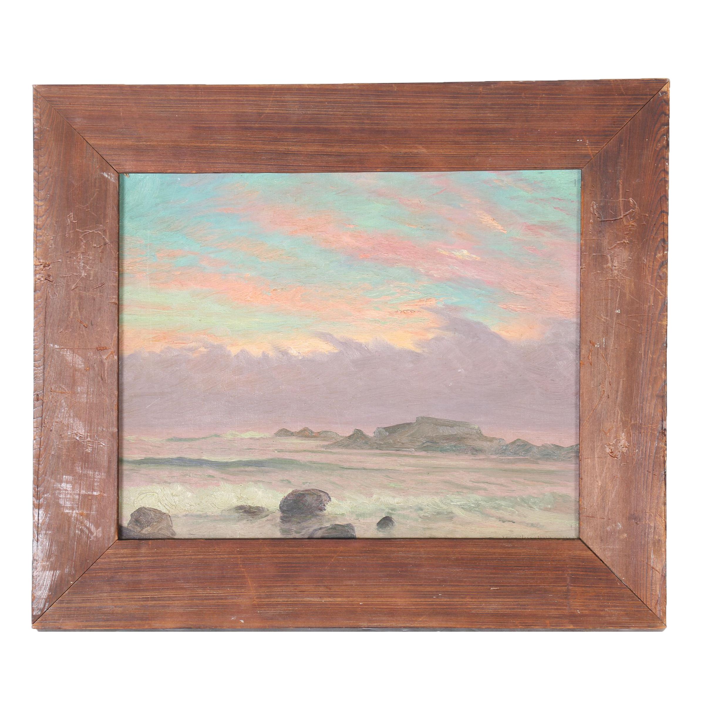 John Franklin Hawkins Oil Painting "Newport"