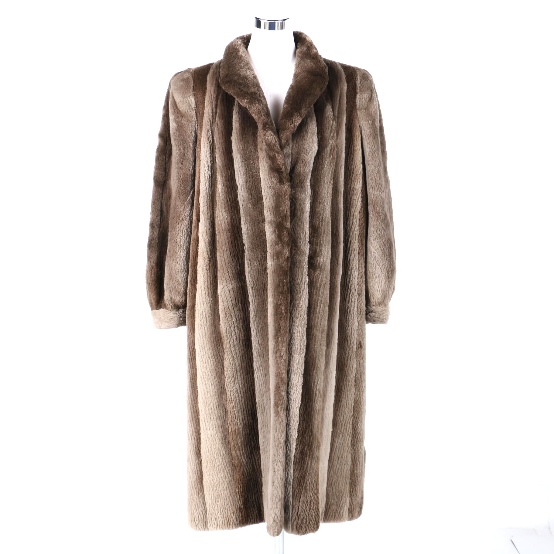 Traeger Furs Sheared Beaver Fur Coat