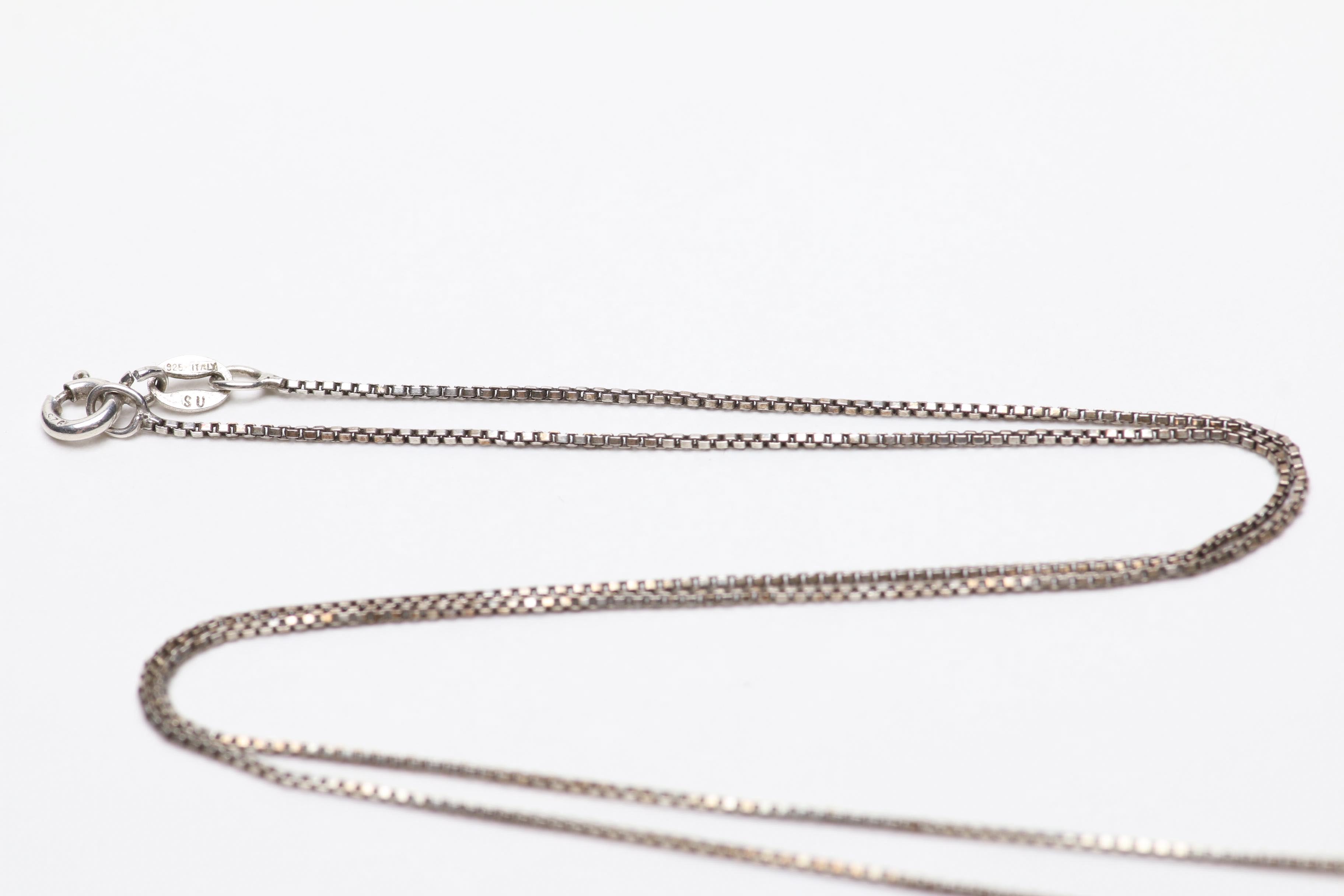 Sterling Silver Jewelry Including Necklaces, Bracelet and Ring