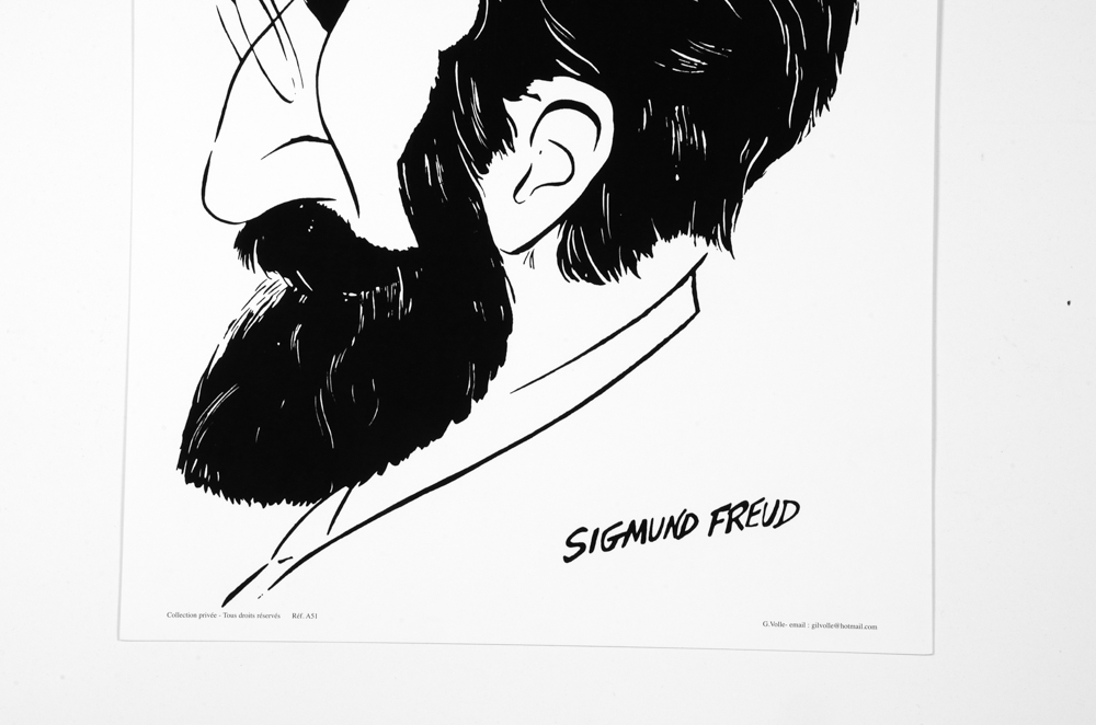 Sigmund Freud Optical Illusion Offset Lithograph