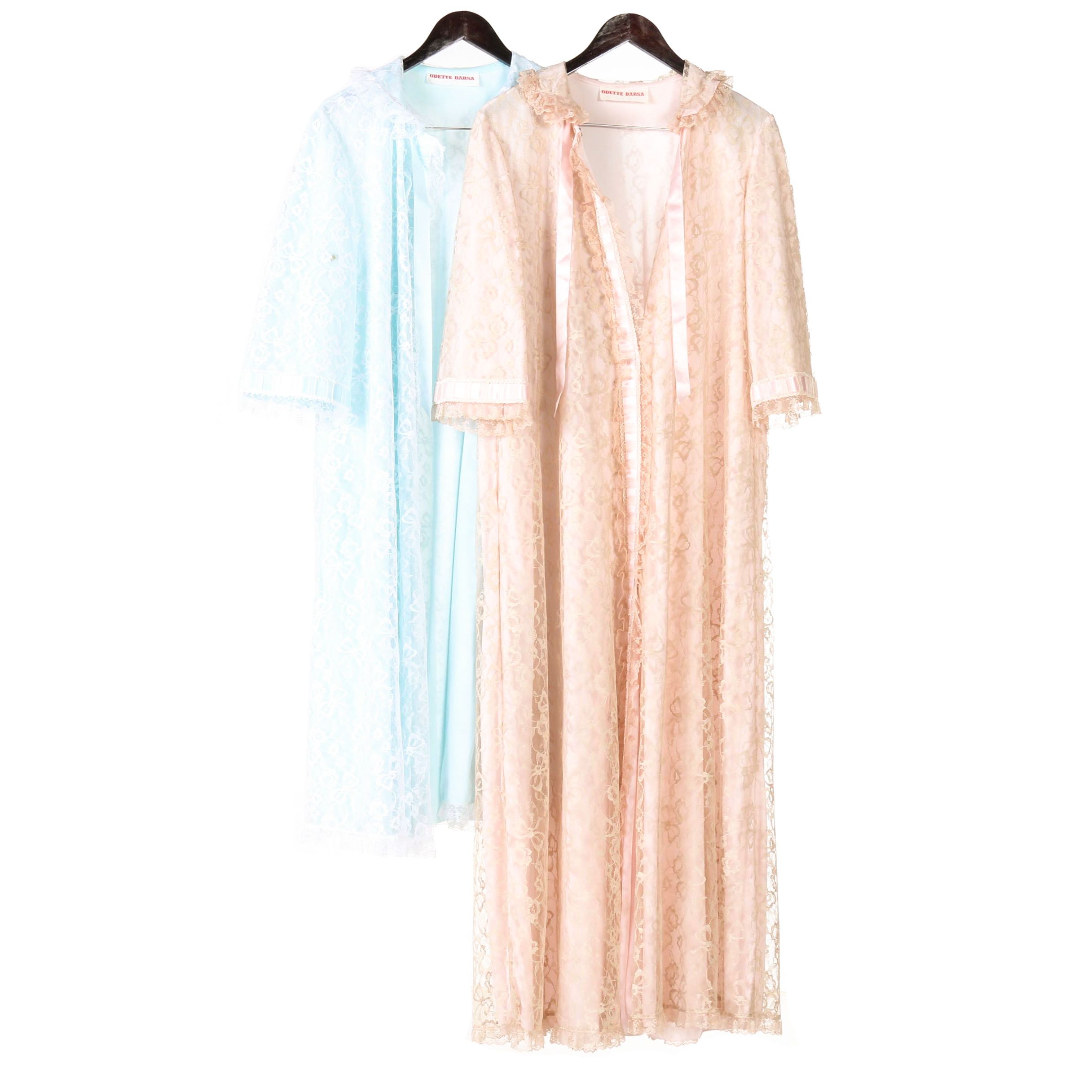 Odette Barsa Peignoirs in Blue and Pink