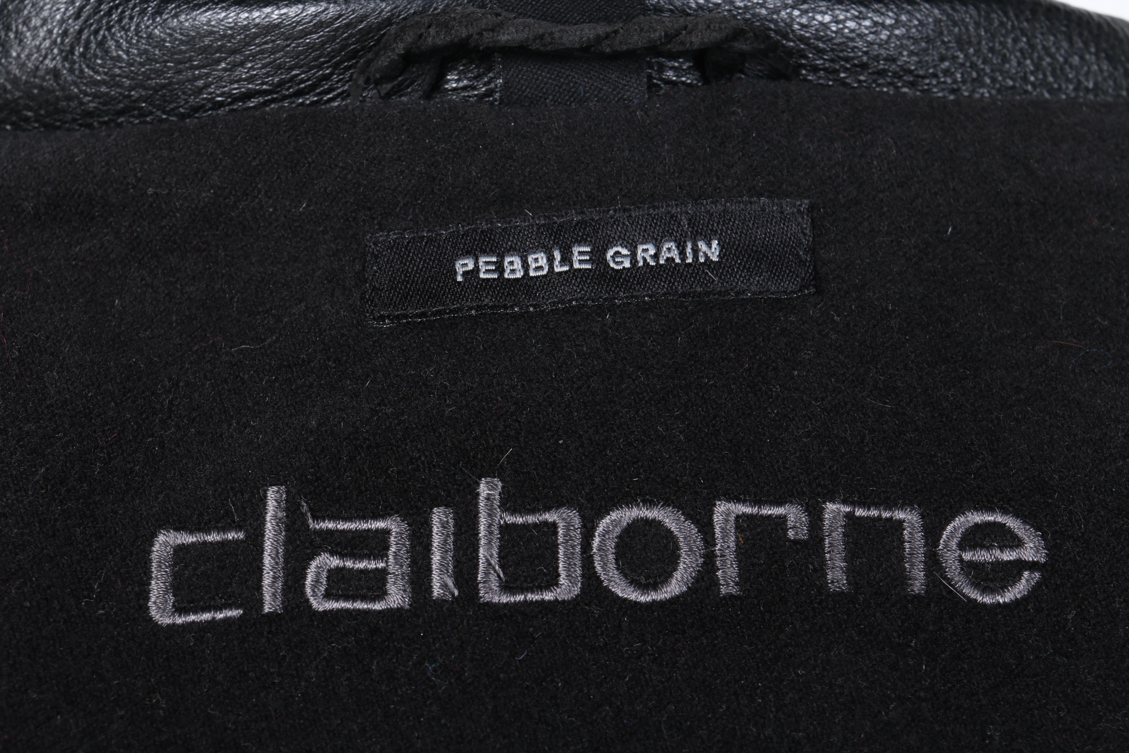 Claiborne Vintage Black Leather Coat