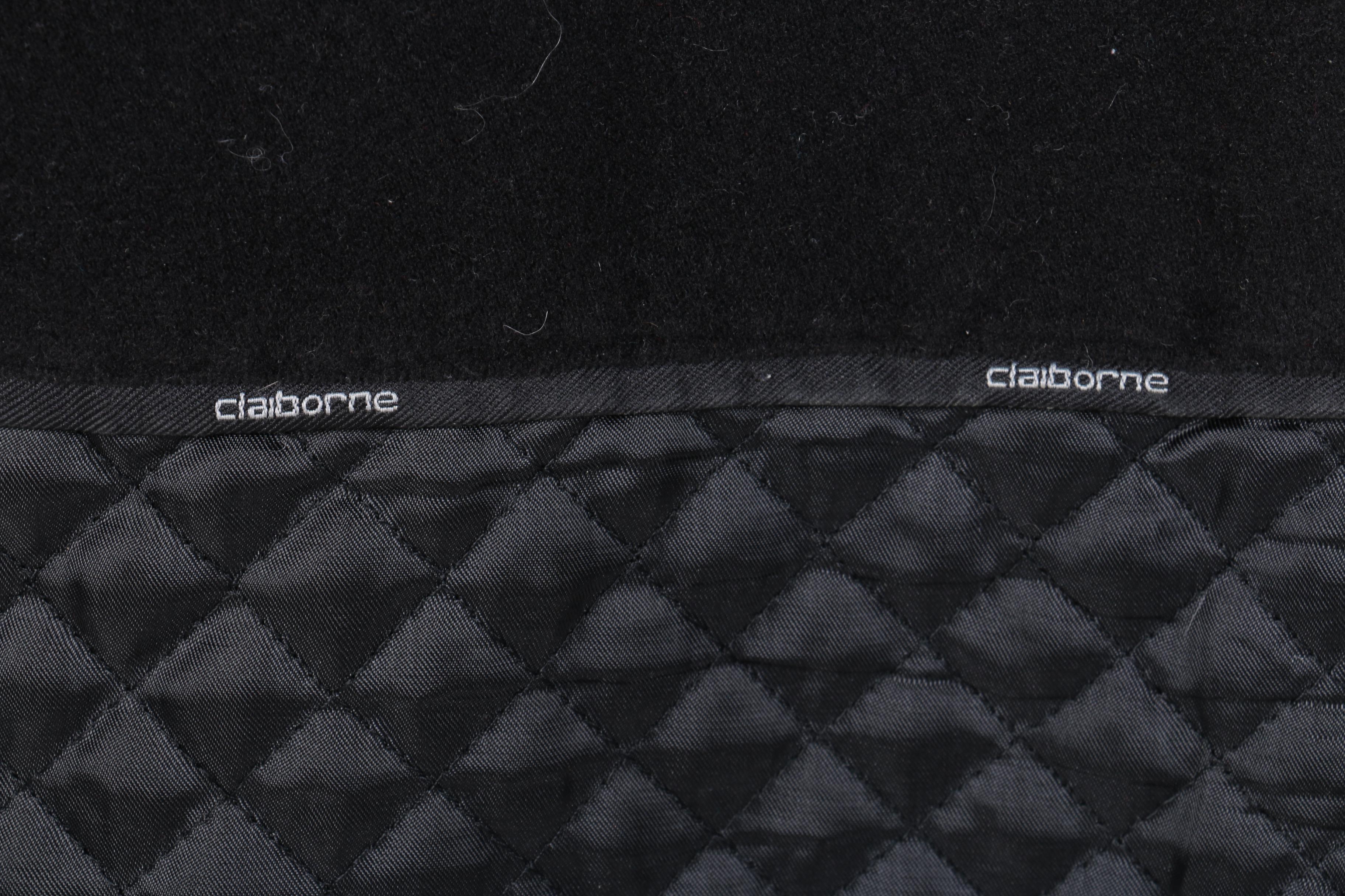 Claiborne Vintage Black Leather Coat