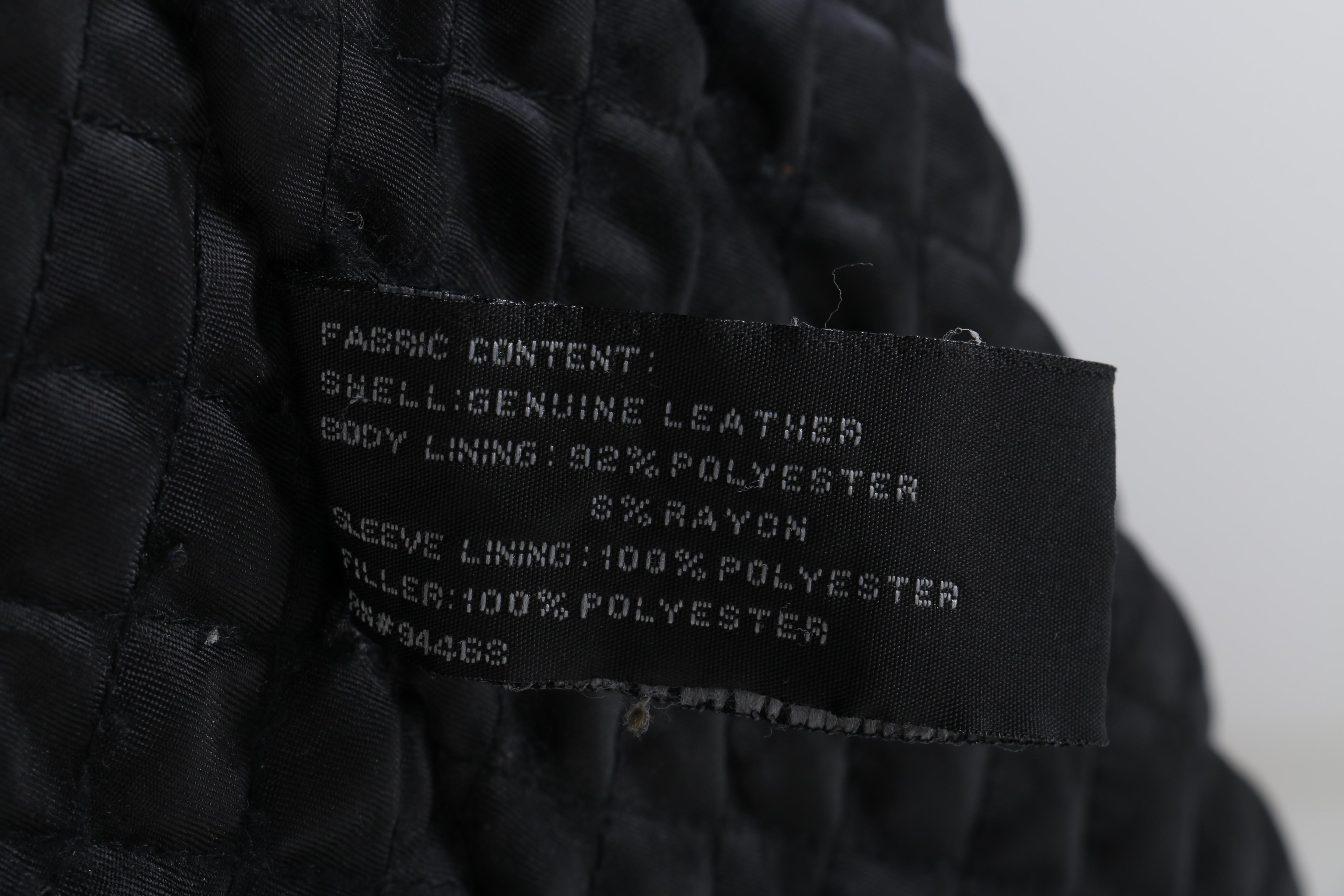 Claiborne Vintage Black Leather Coat