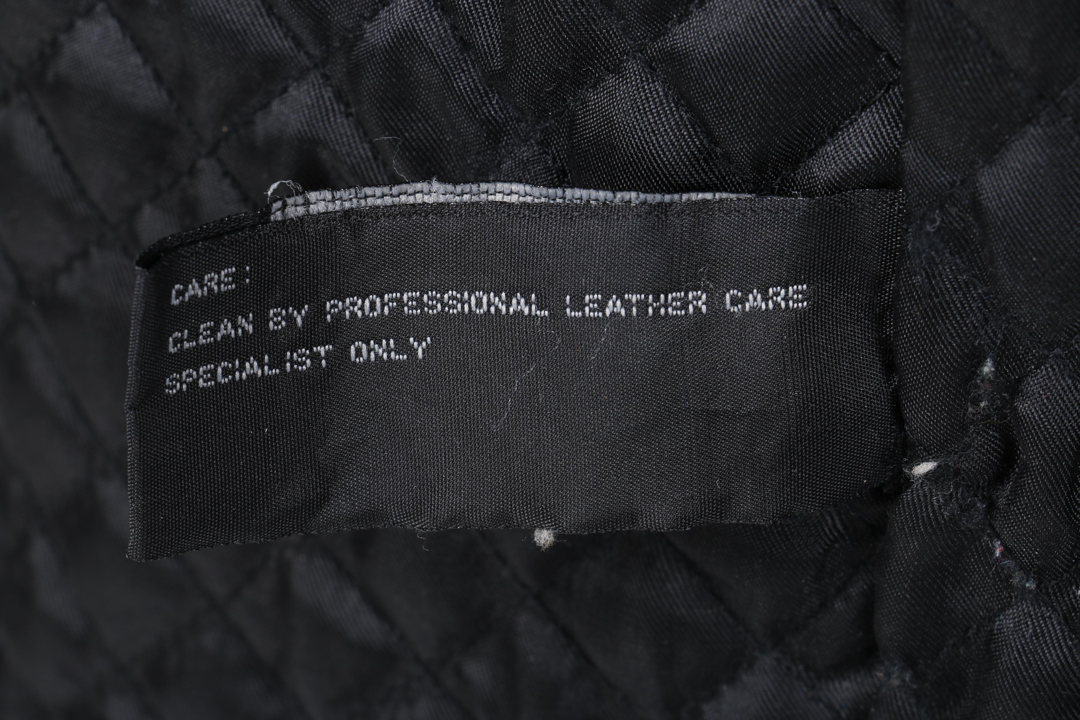 Claiborne Vintage Black Leather Coat