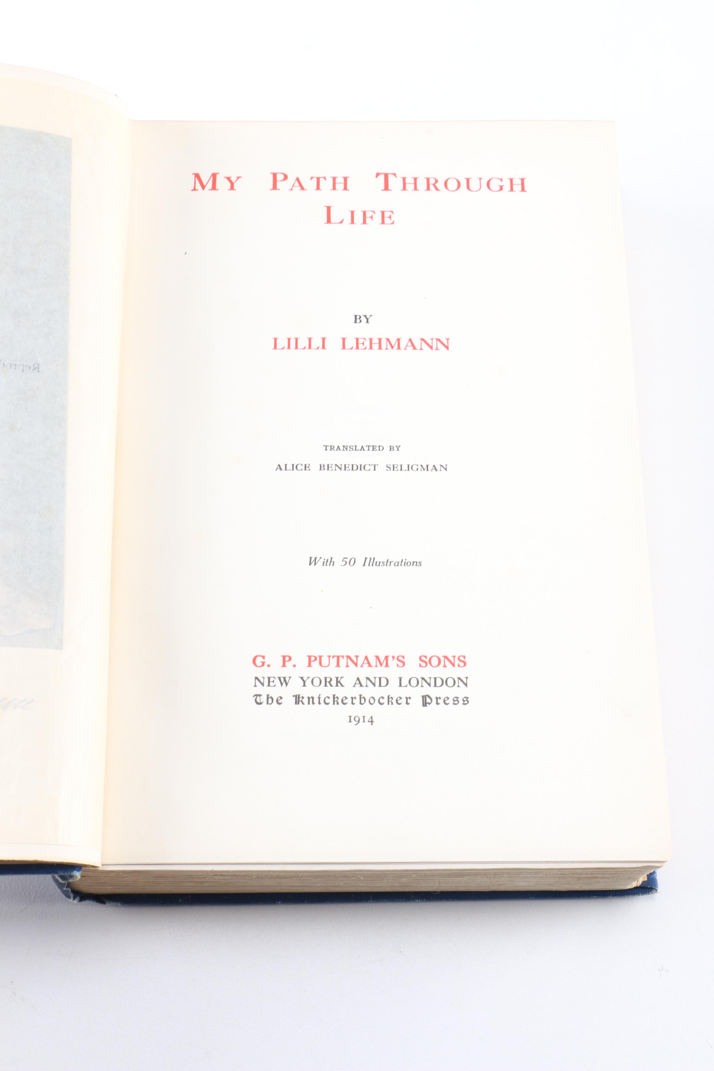 Lillie Lehman Signed Photograph and Autobiography
