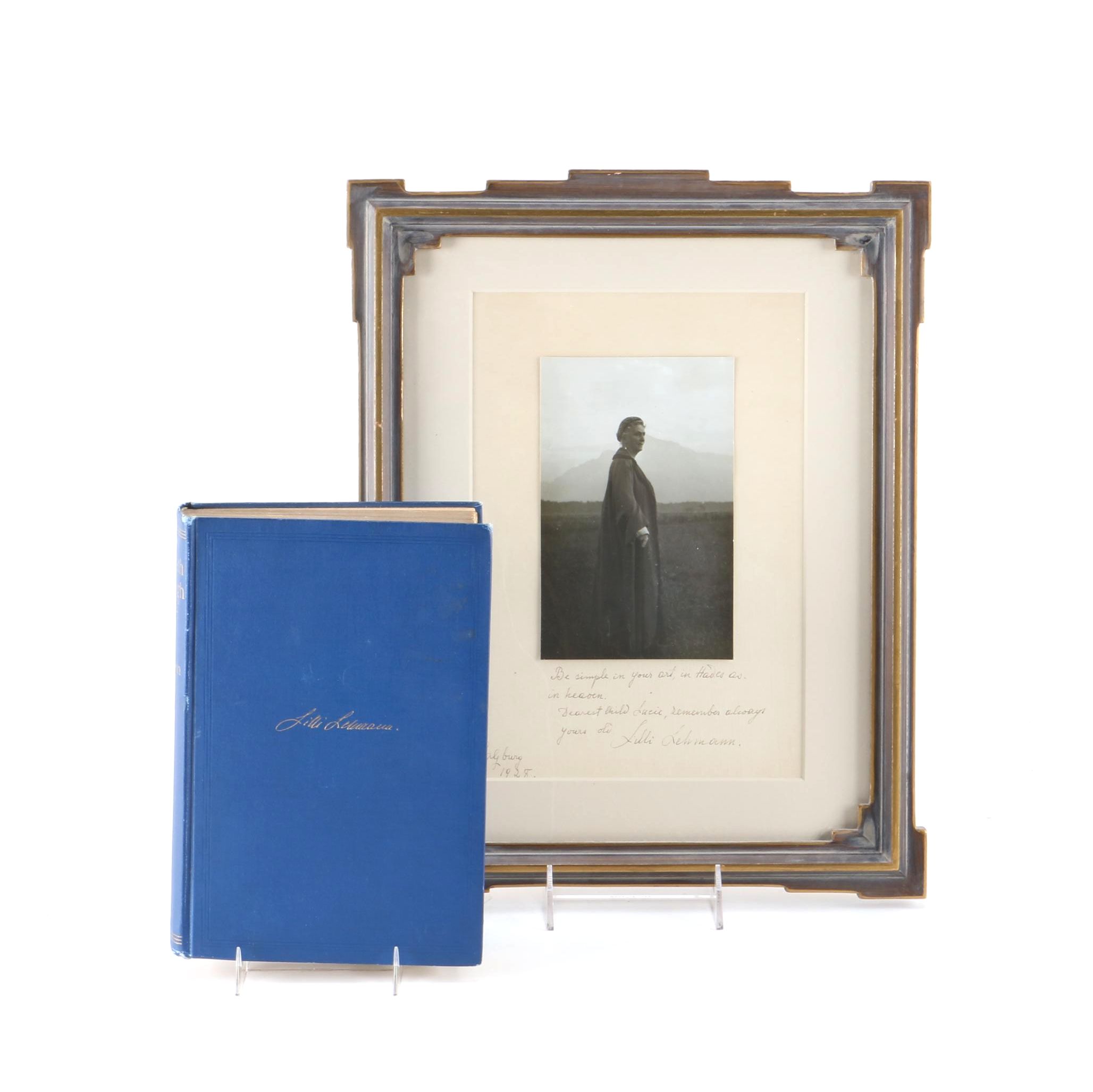 Lillie Lehman Signed Photograph and Autobiography