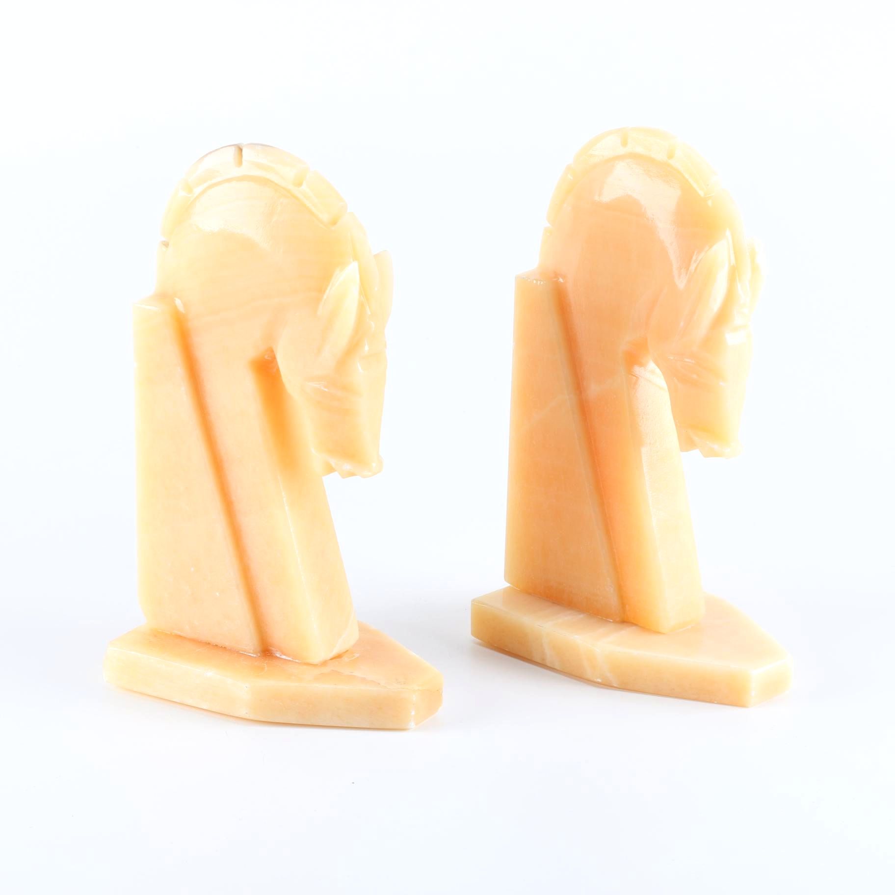 Onyx Horse Head Bookends