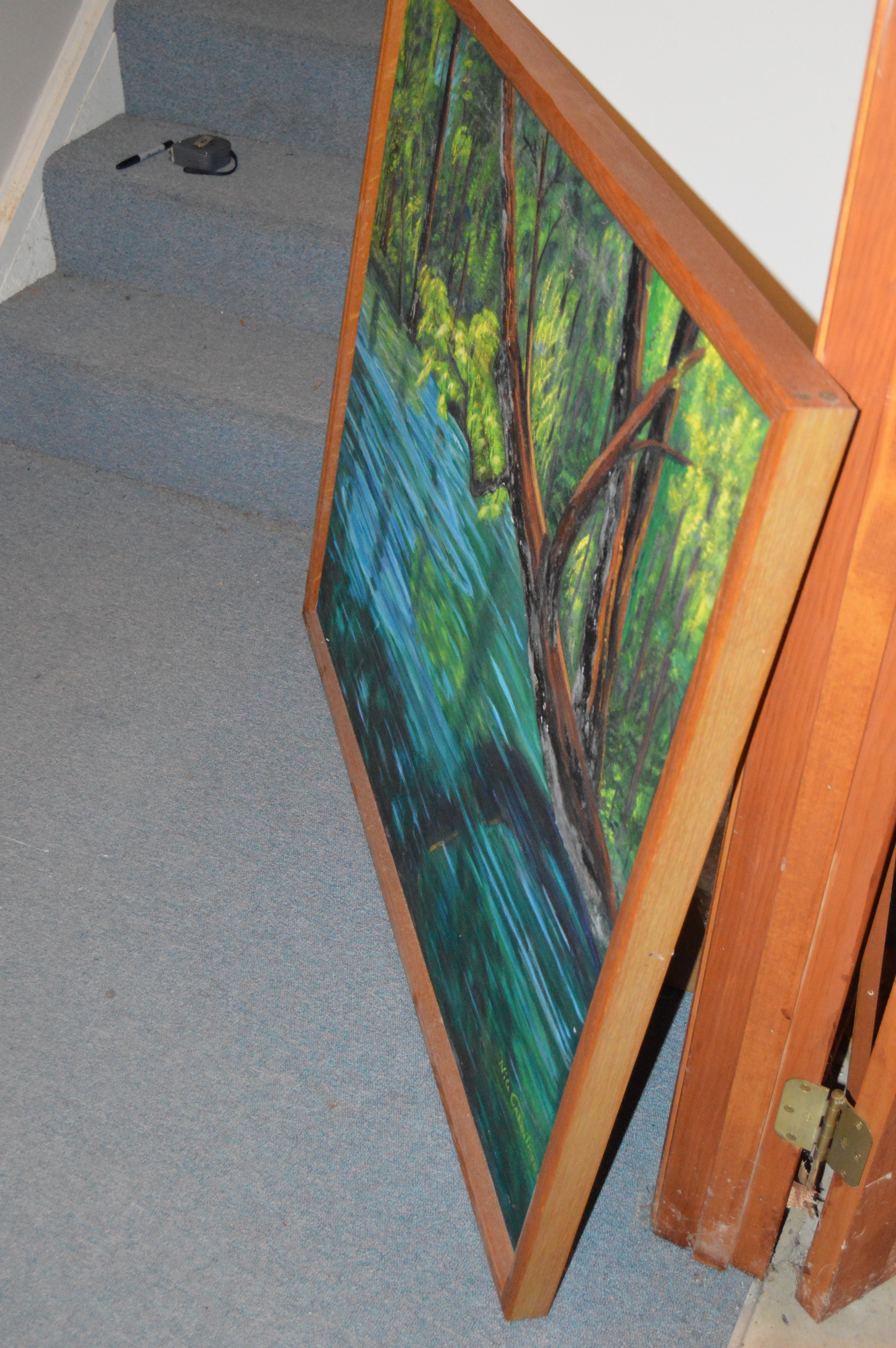 Framed Oil Painting of Blue Lagoon