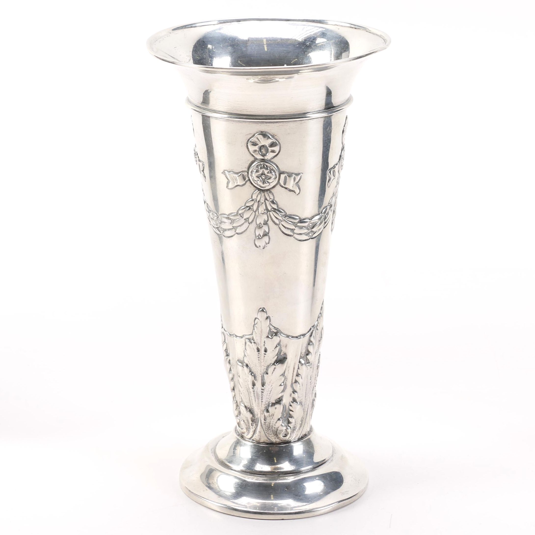 Black, Star & Frost Sterling Silver Vase