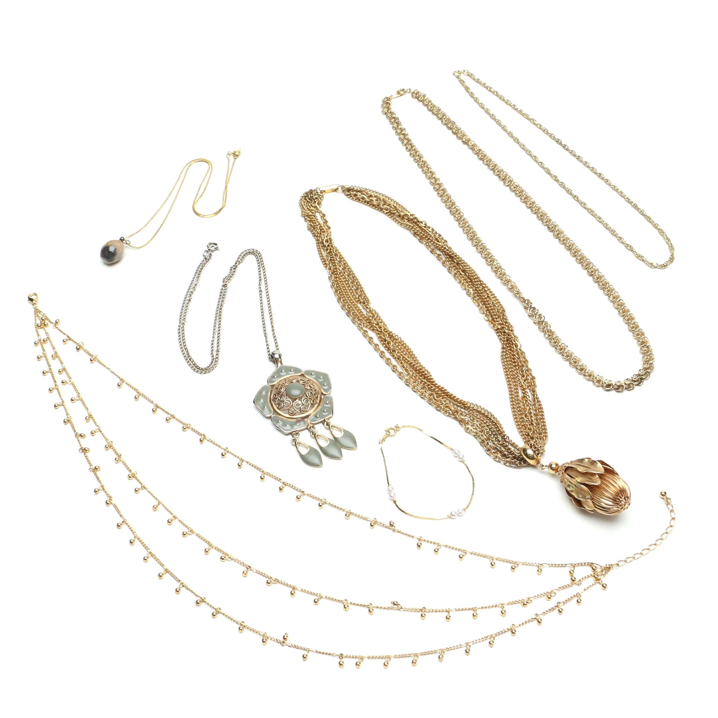 Gold Tone Costume Jewelry Assortment