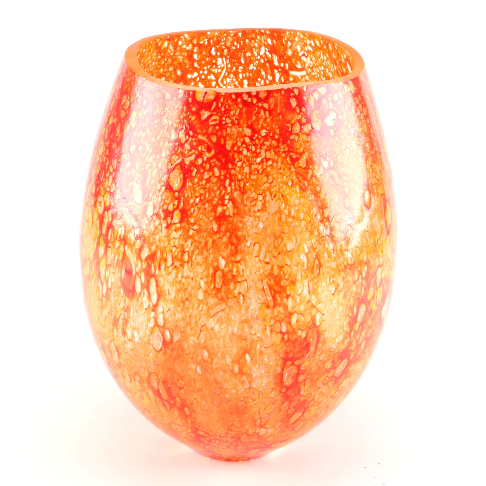 Signed Molded Glass Vase