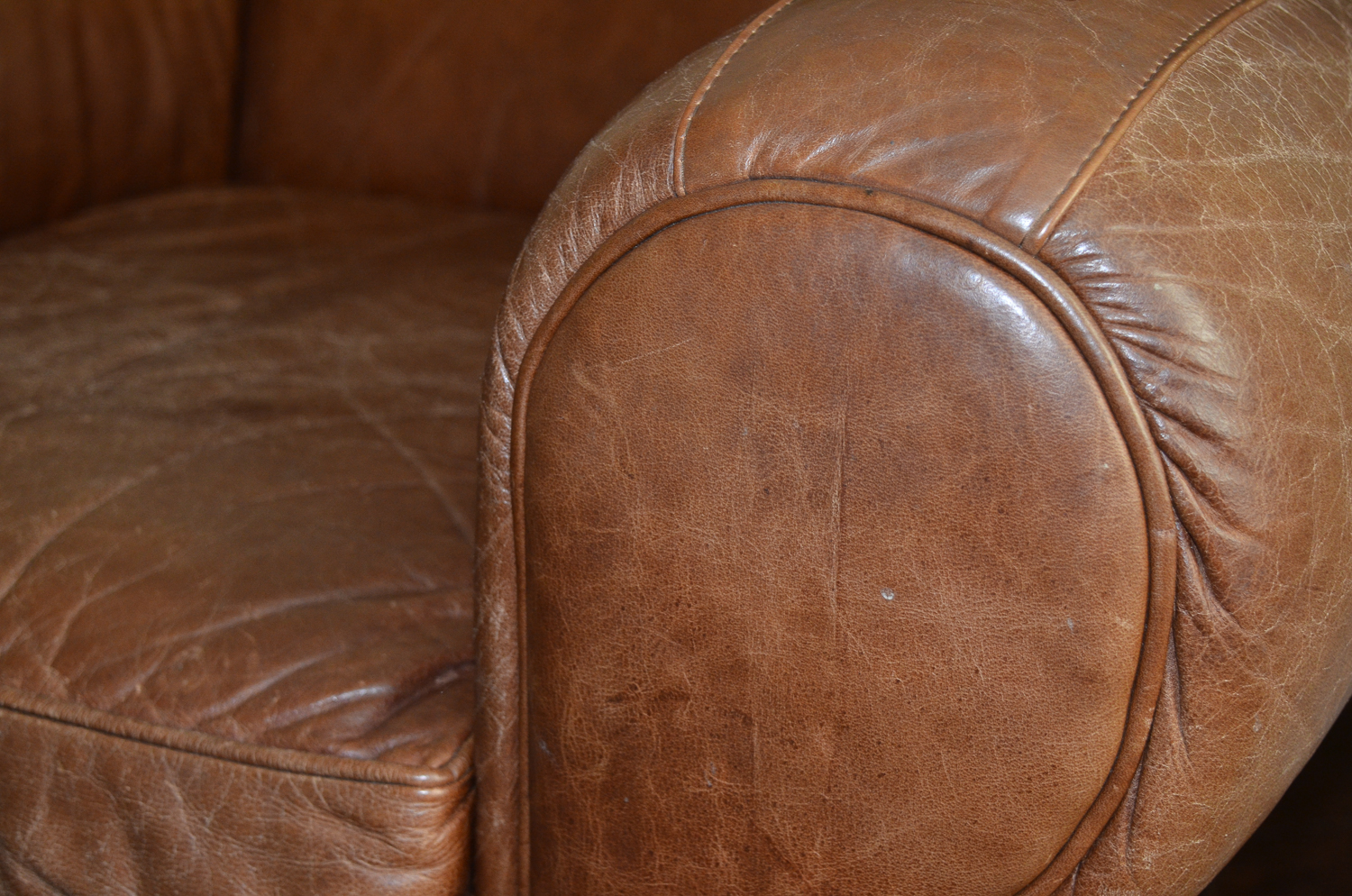 Pottery Barn by Mitchell Gold Leather Chair With Ottoman