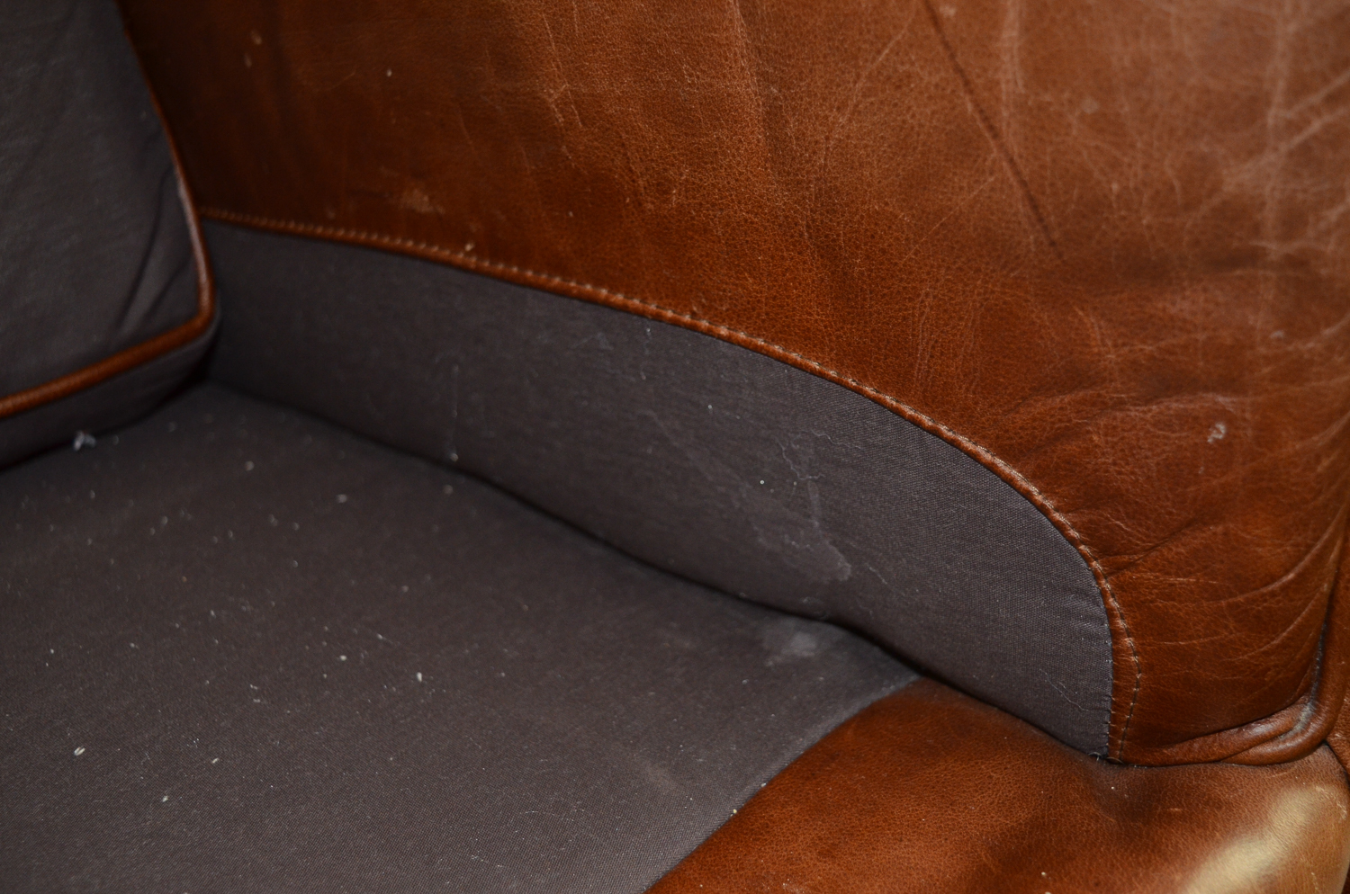 Pottery Barn by Mitchell Gold Leather Chair With Ottoman