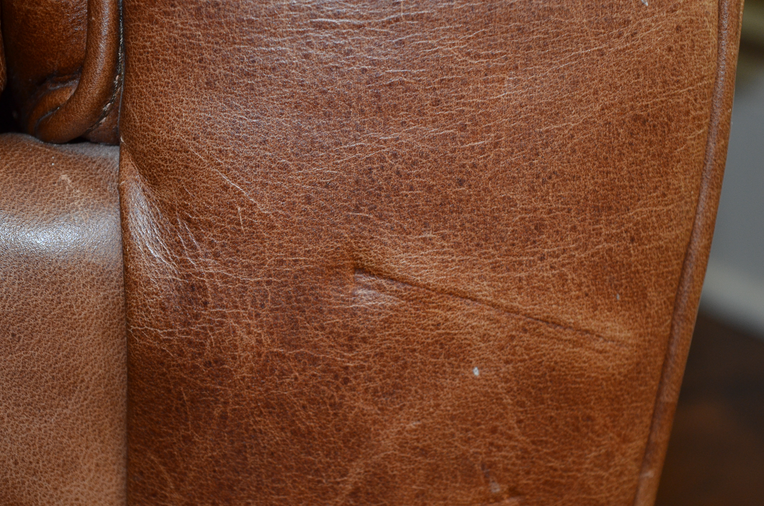 Pottery Barn by Mitchell Gold Leather Chair With Ottoman