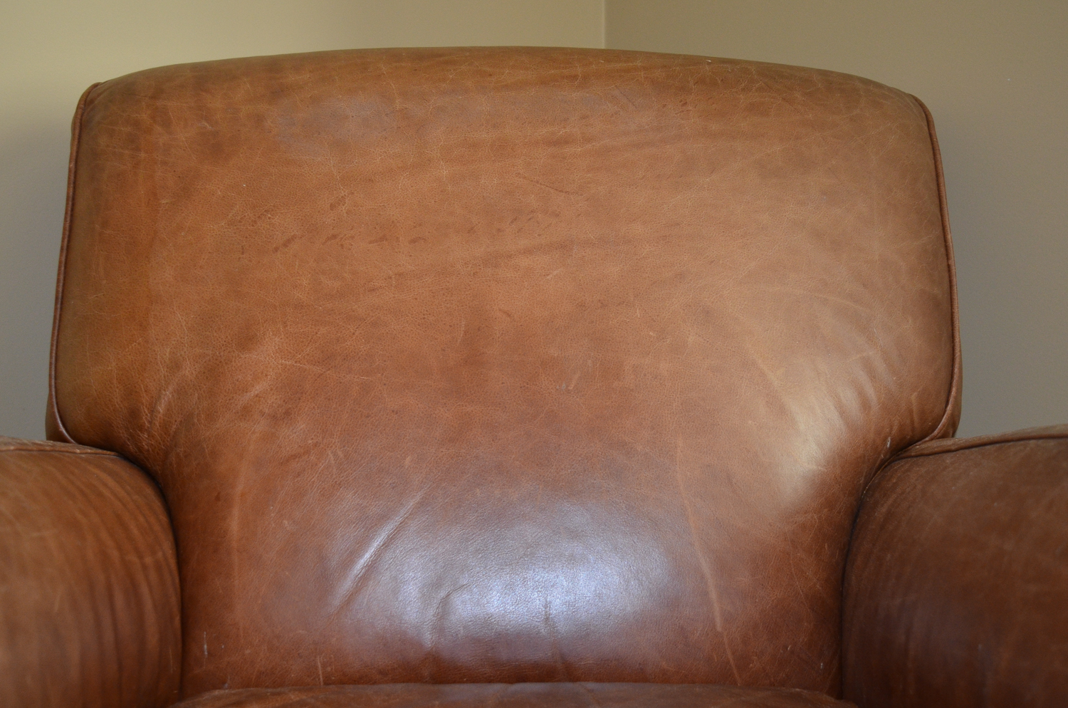 Pottery Barn by Mitchell Gold Leather Chair With Ottoman