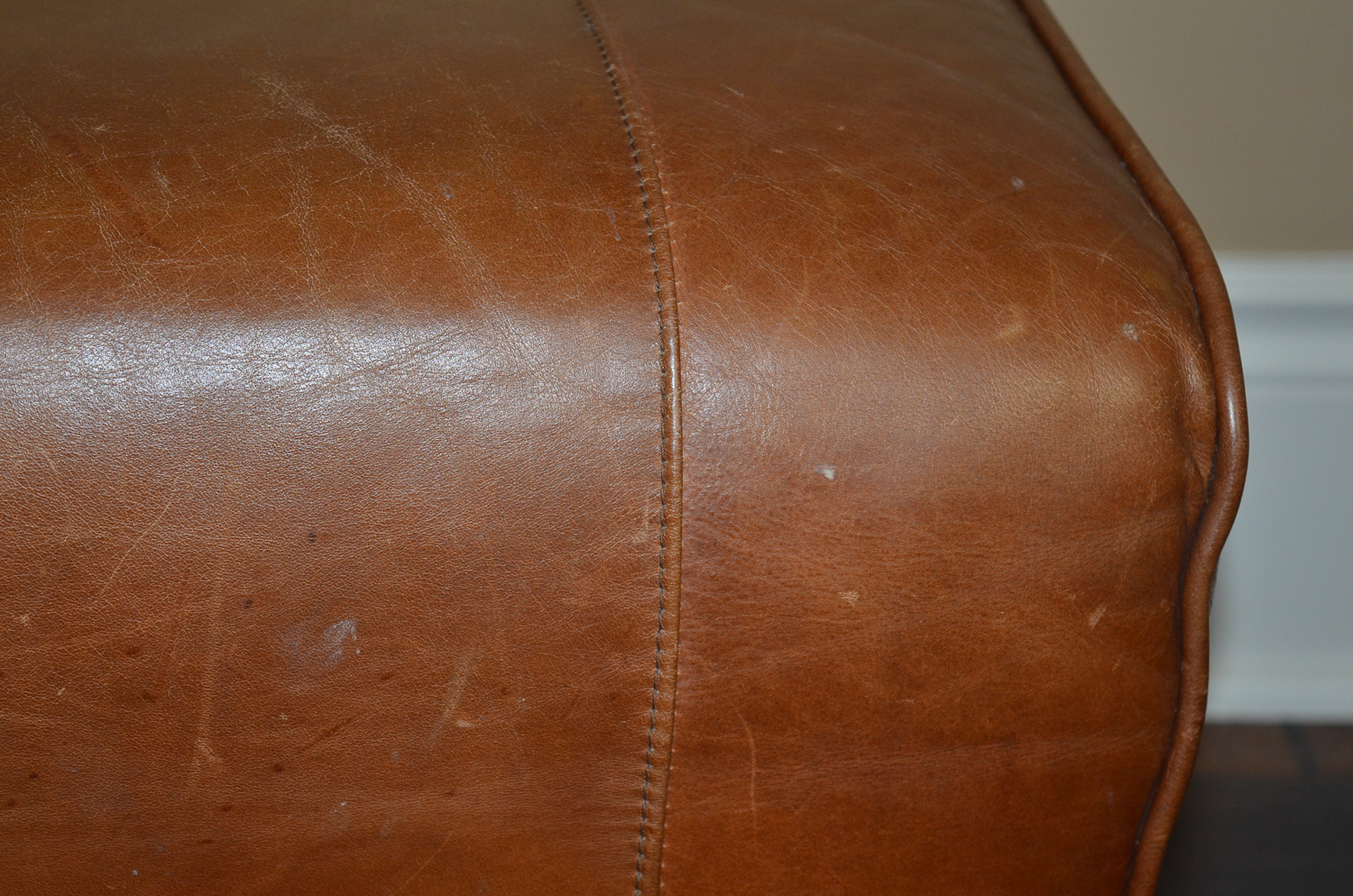 Pottery Barn by Mitchell Gold Leather Chair With Ottoman