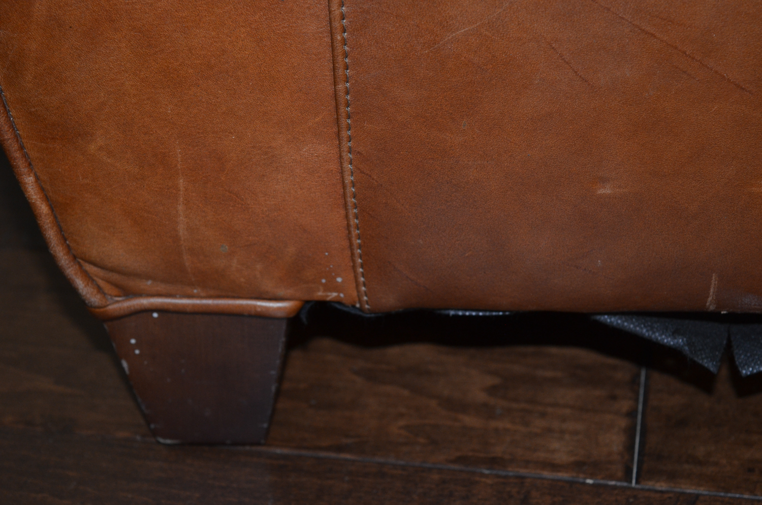 Pottery Barn by Mitchell Gold Leather Chair With Ottoman