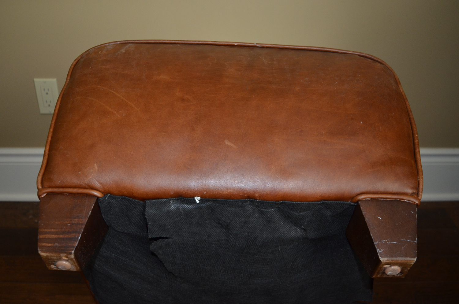 Pottery Barn by Mitchell Gold Leather Chair With Ottoman