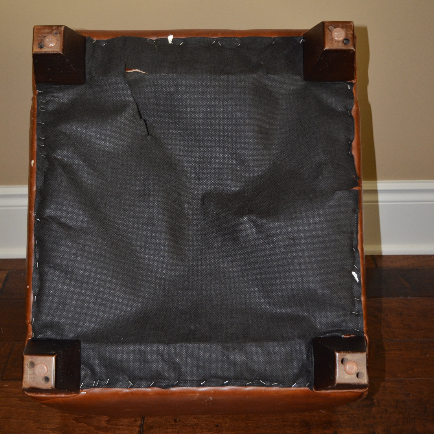 Pottery Barn by Mitchell Gold Leather Chair With Ottoman