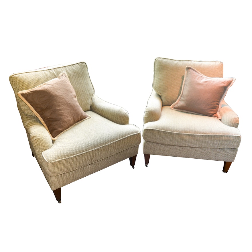 Pair of Upholstered Club Chairs by Lee Industries