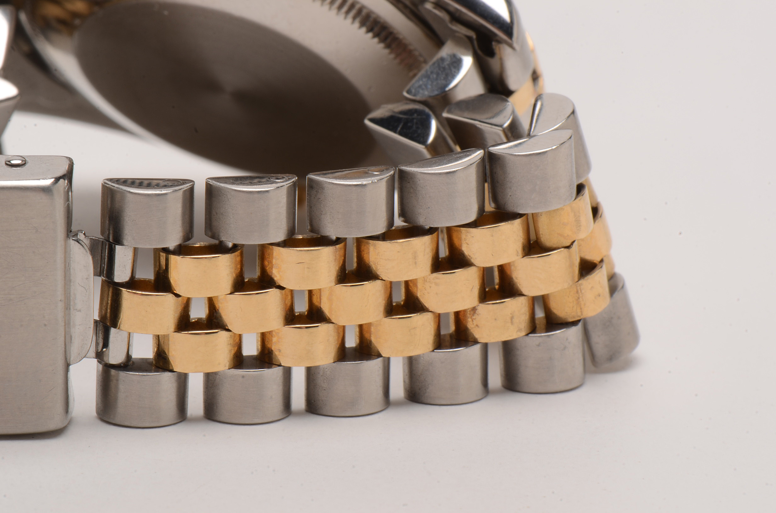 Rolex 18K Yellow Gold Stainless Steel Diamond Datejust Watch