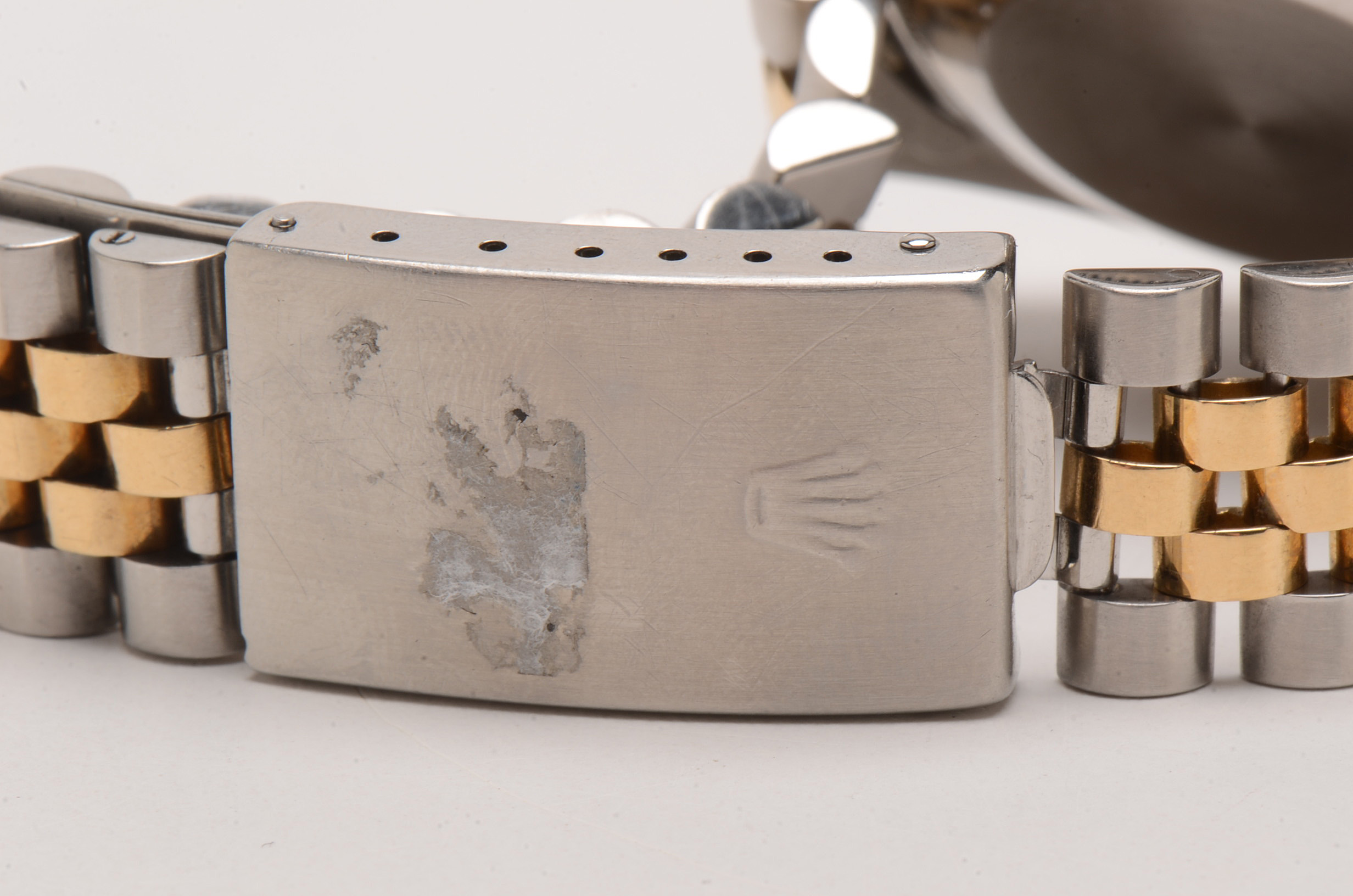 Rolex 18K Yellow Gold Stainless Steel Diamond Datejust Watch