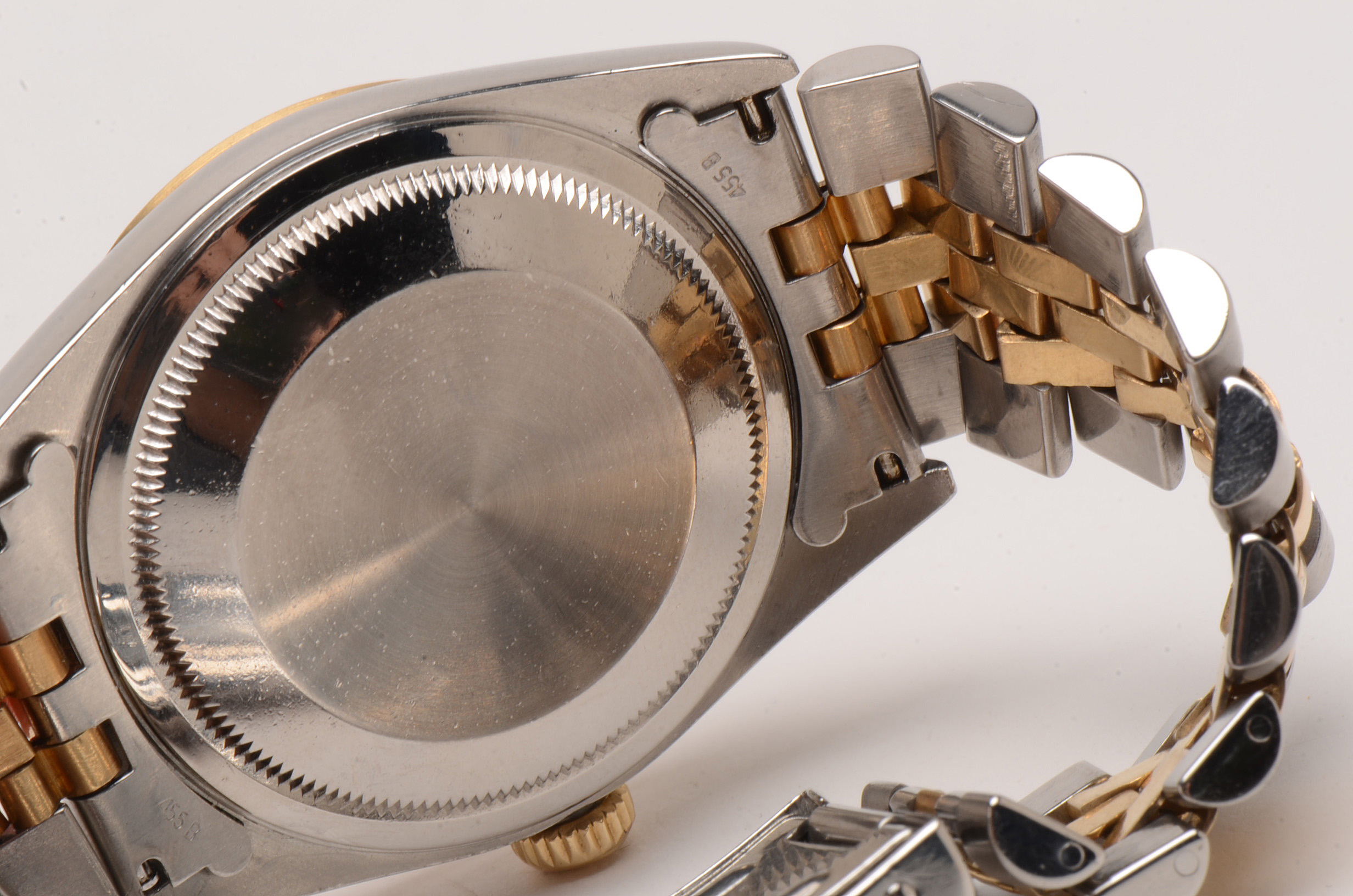 Rolex 18K Yellow Gold Stainless Steel Diamond Datejust Watch