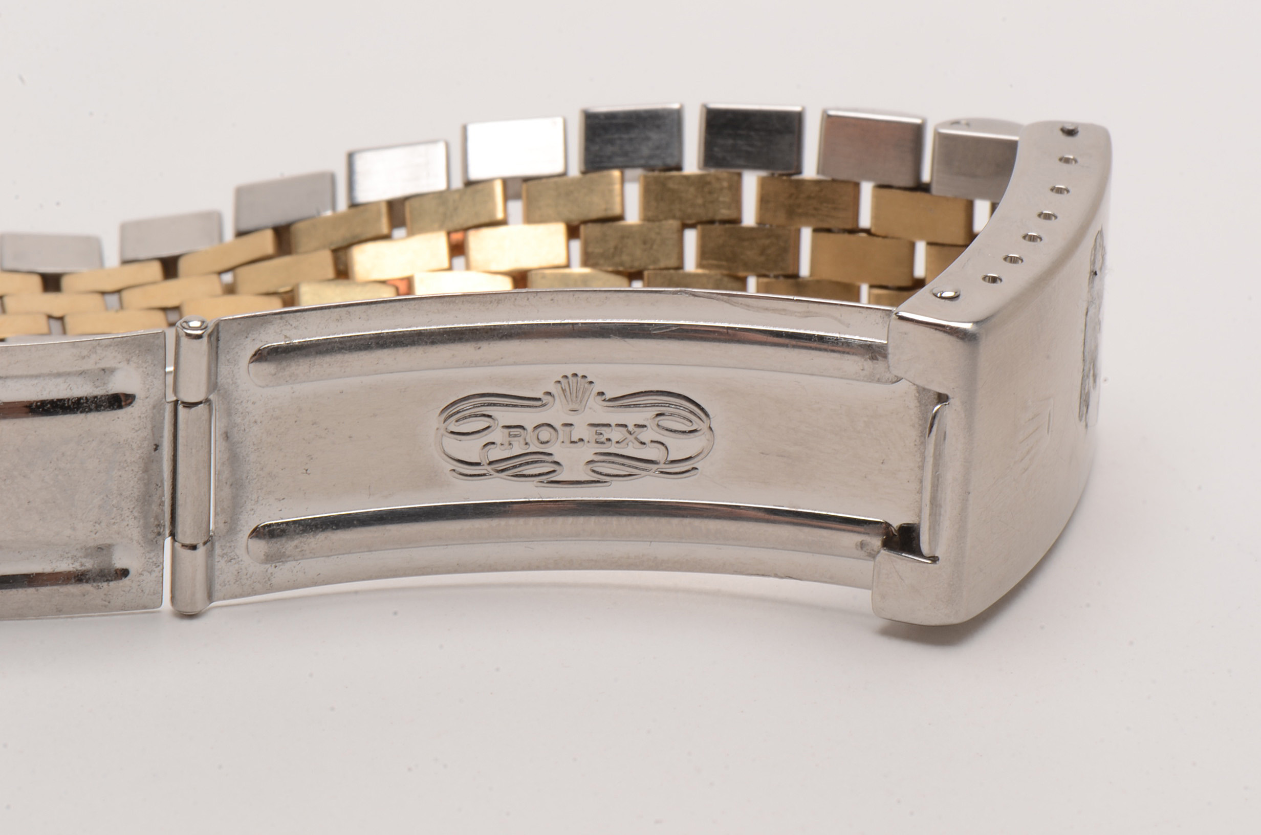 Rolex 18K Yellow Gold Stainless Steel Diamond Datejust Watch