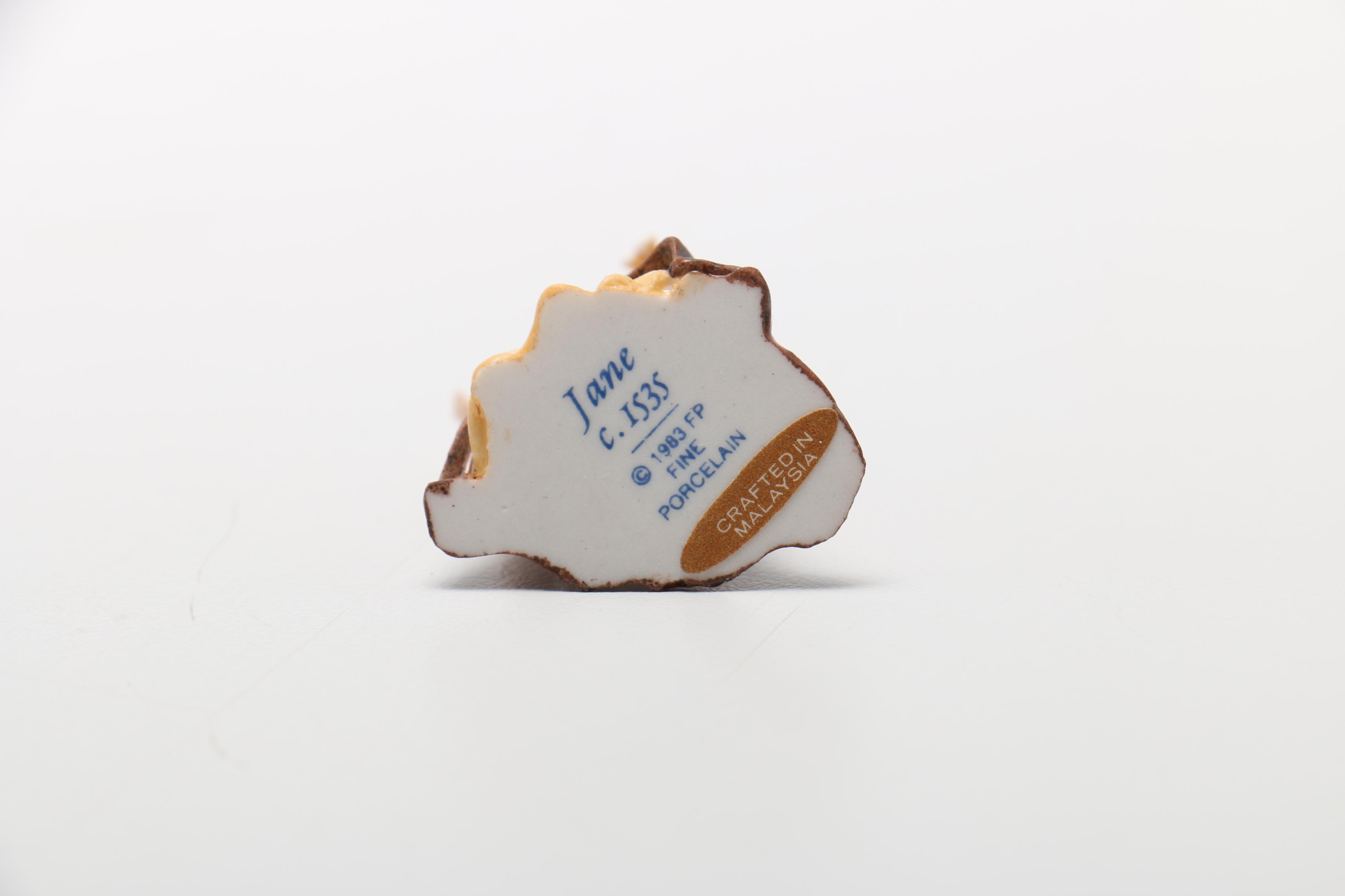 1983 Franklin Porcelain Miniature "Ladies of Fashion" Figurines