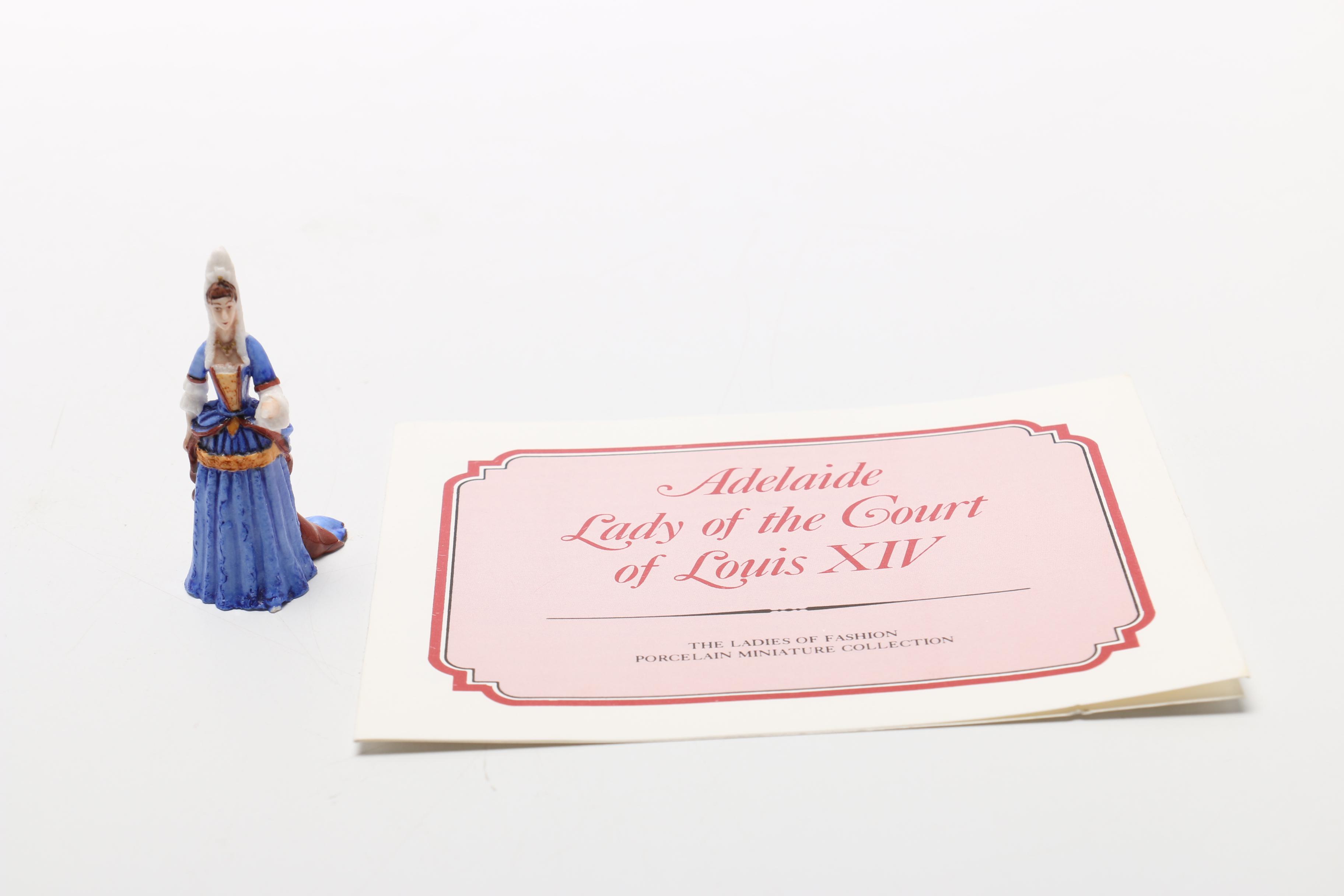 1983 Franklin Porcelain Miniature "Ladies of Fashion" Figurines