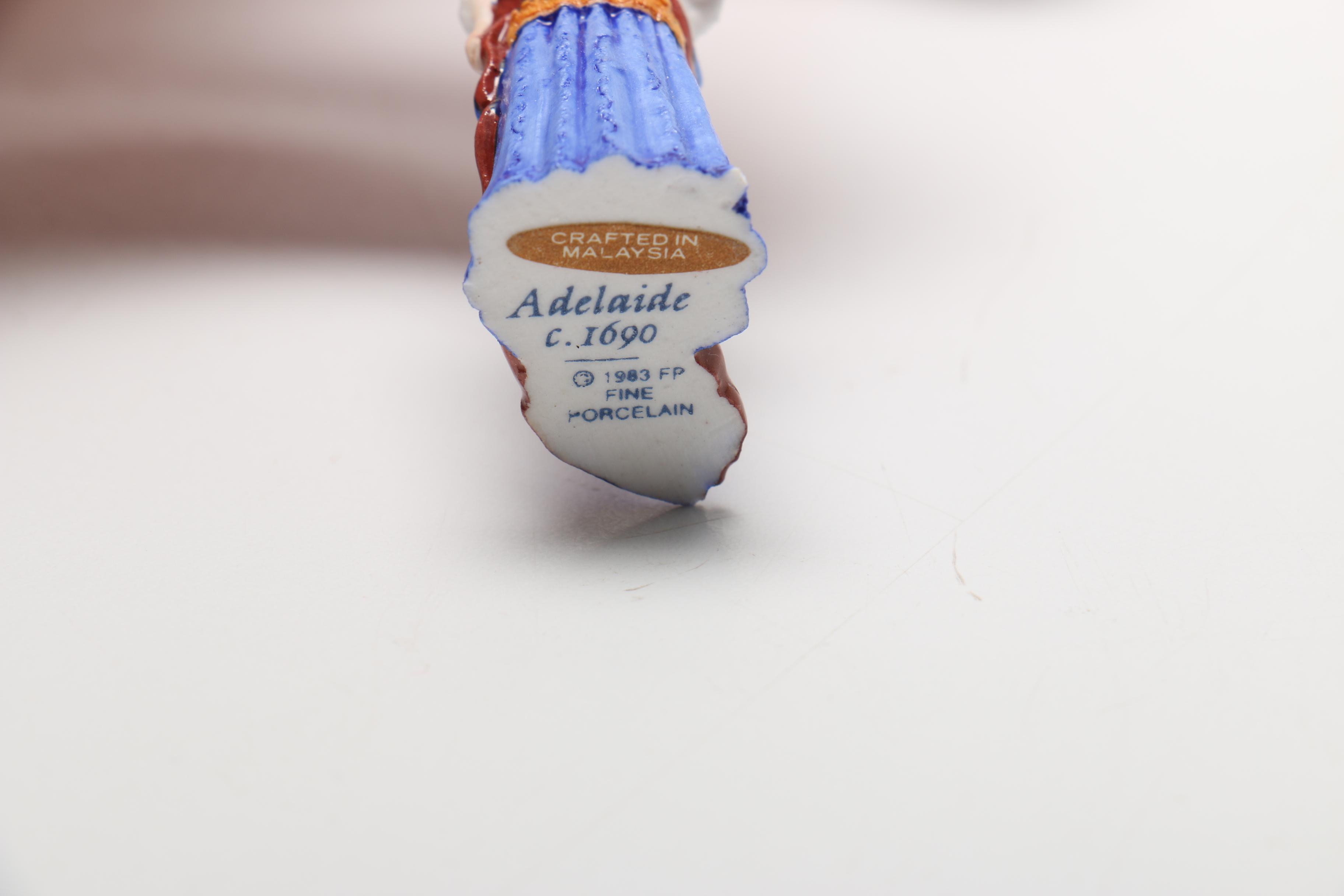 1983 Franklin Porcelain Miniature "Ladies of Fashion" Figurines