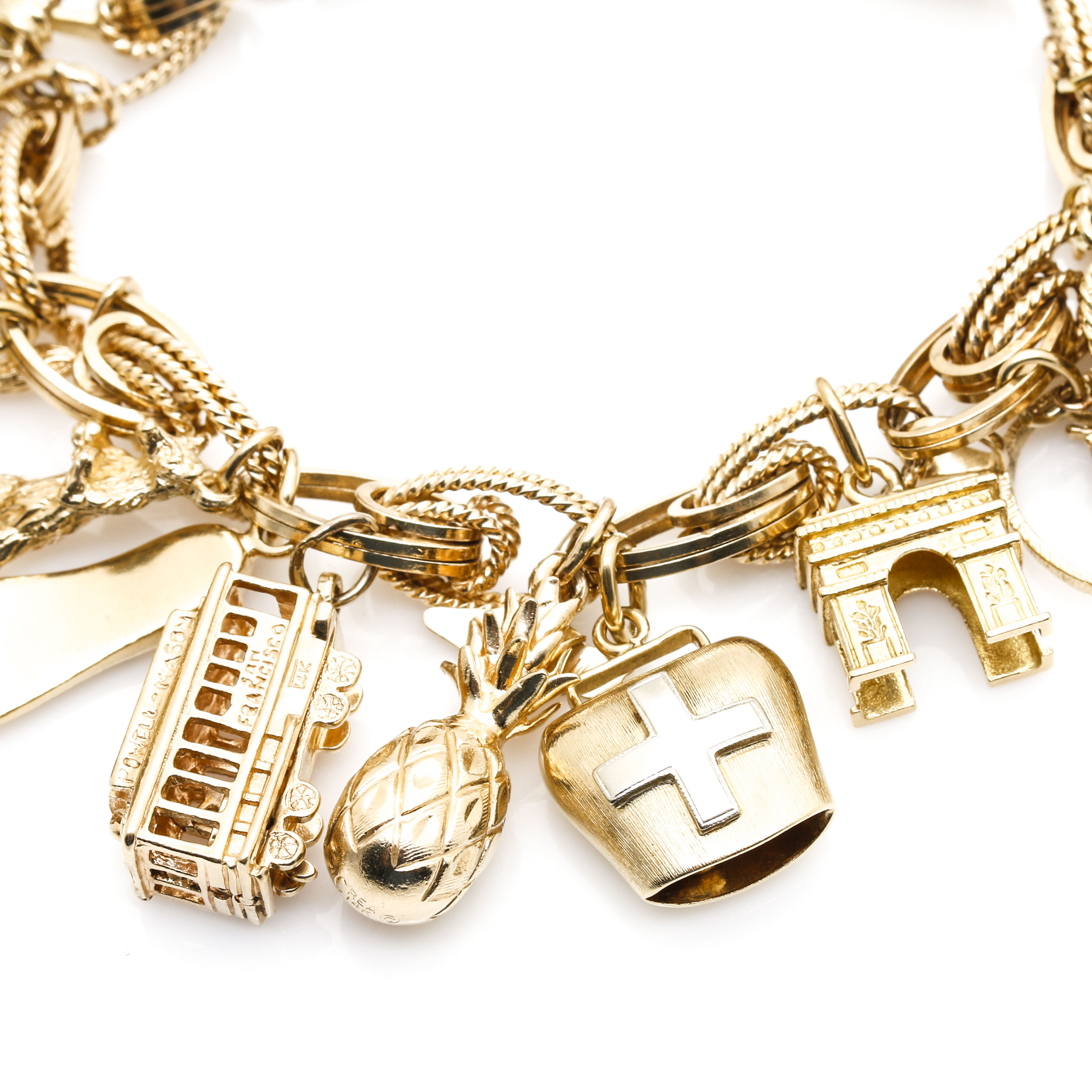 14K Yellow Gold Charm Bracelet