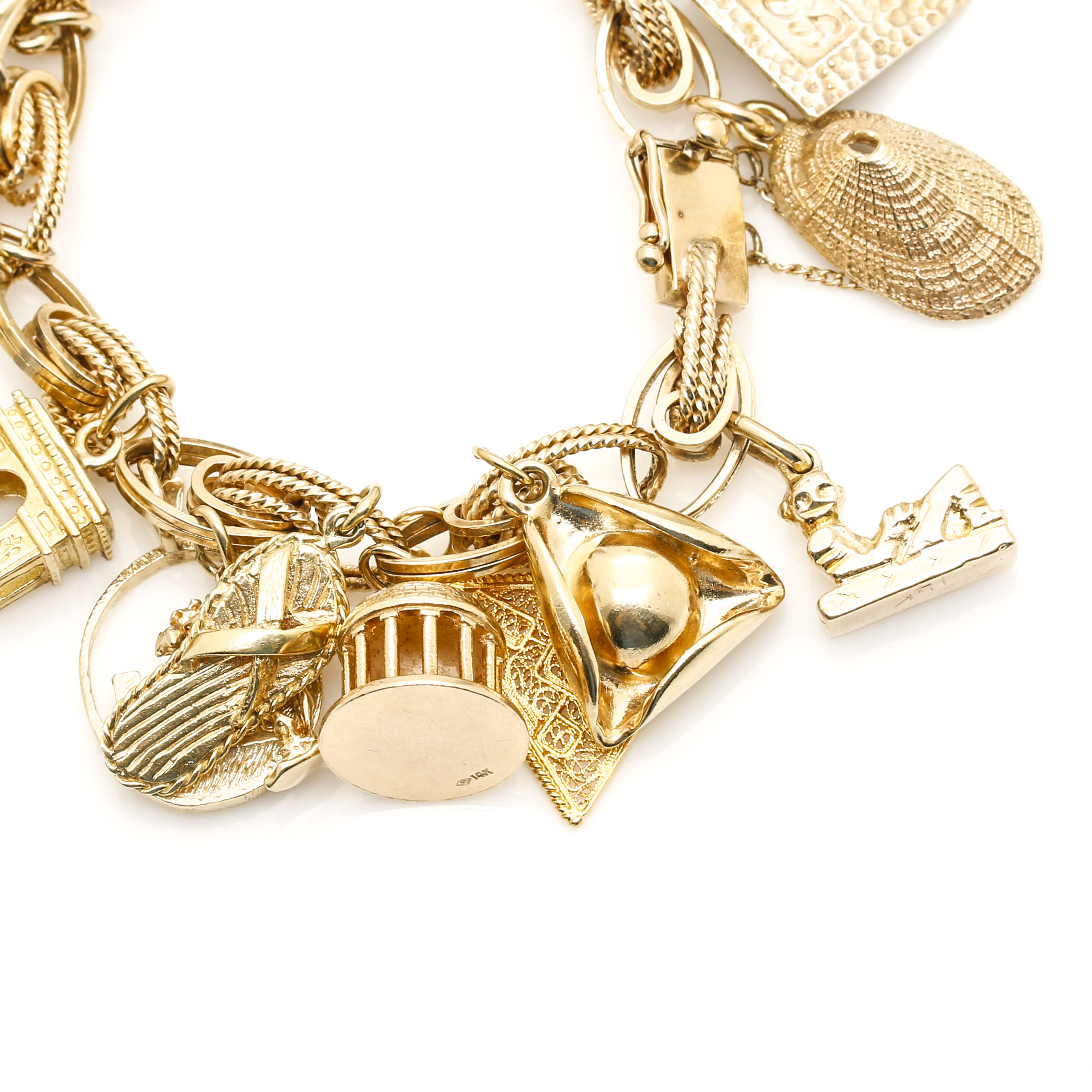 14K Yellow Gold Charm Bracelet