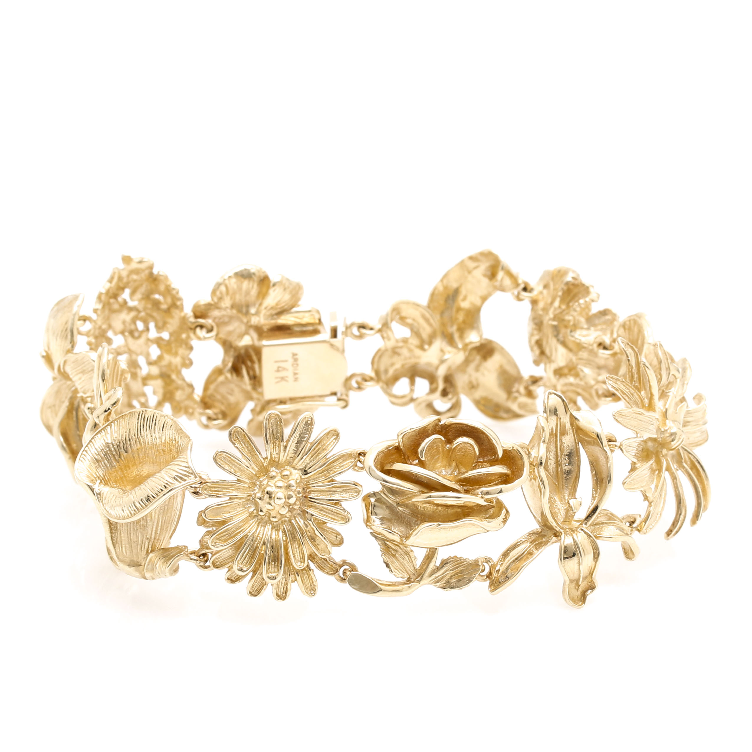 Ardian 14K Yellow Gold Floral Bracelet