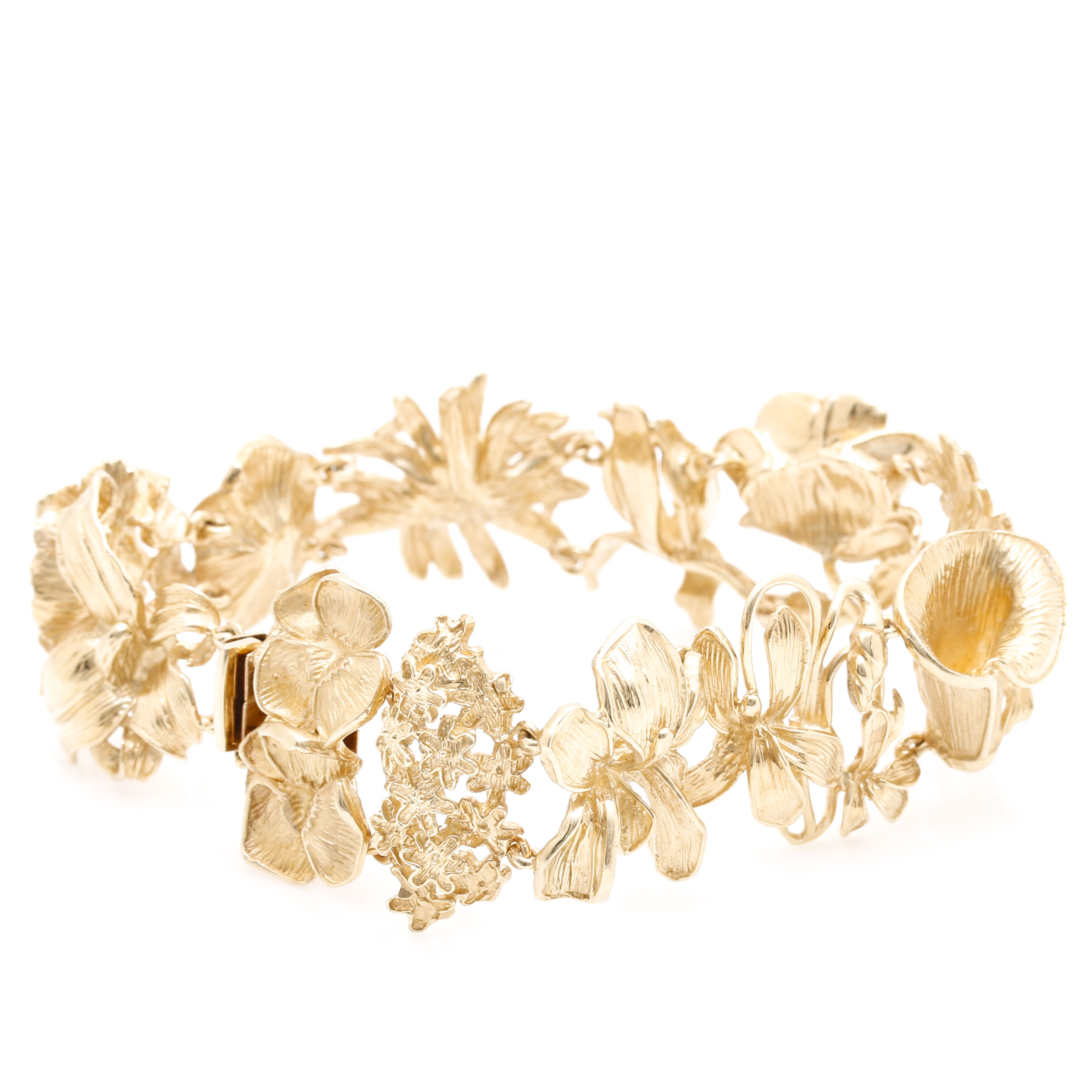 Ardian 14K Yellow Gold Floral Bracelet