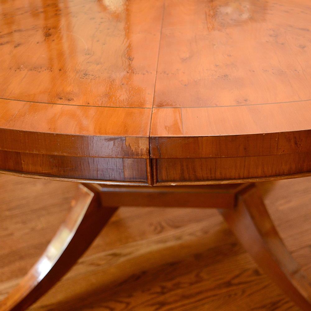 Contemporary Single-Pedestal Dining Table