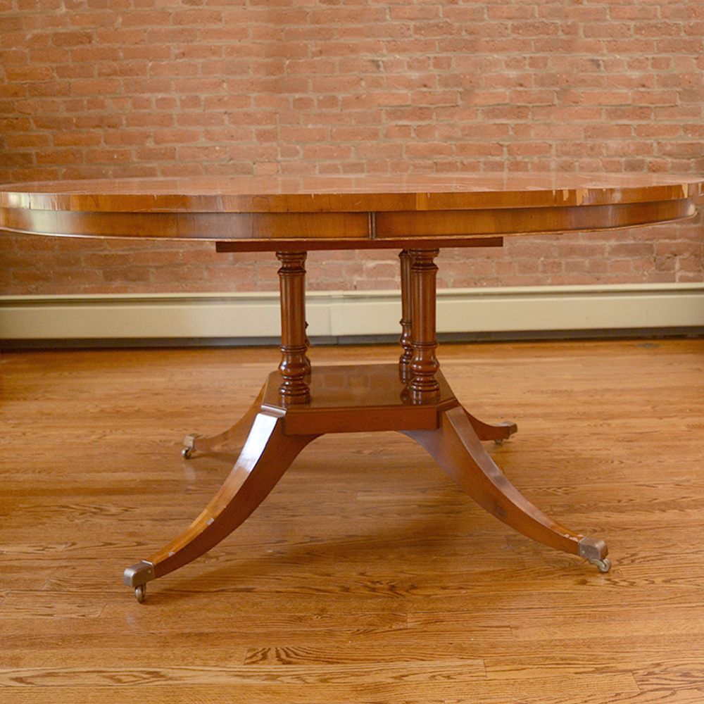 Contemporary Single-Pedestal Dining Table