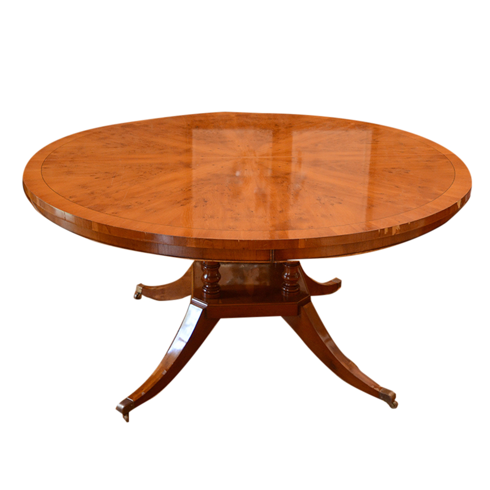 Contemporary Single-Pedestal Dining Table
