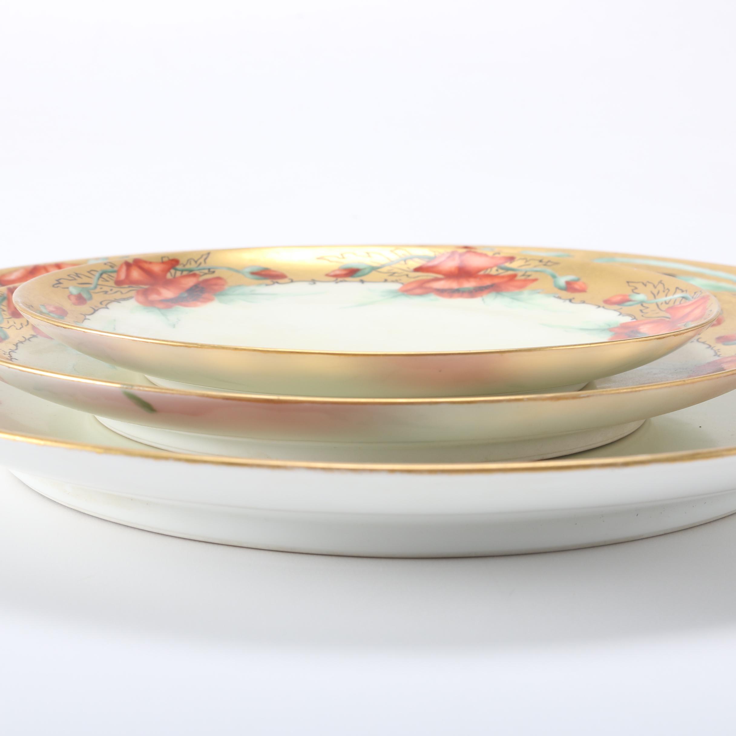 Haviland Hand-Painted Porcelain Plates