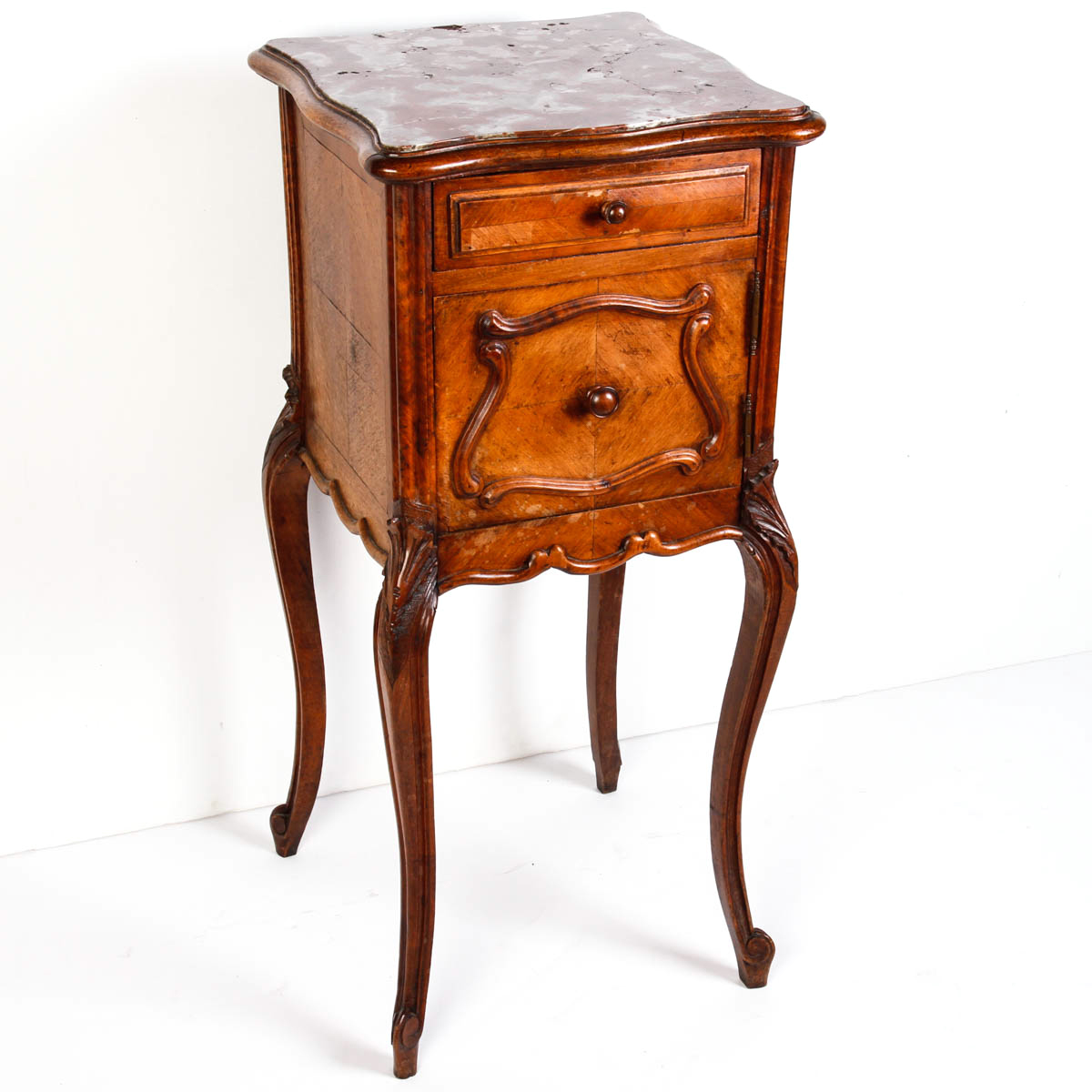 Vintage Louis XV Style Marble Top Stand