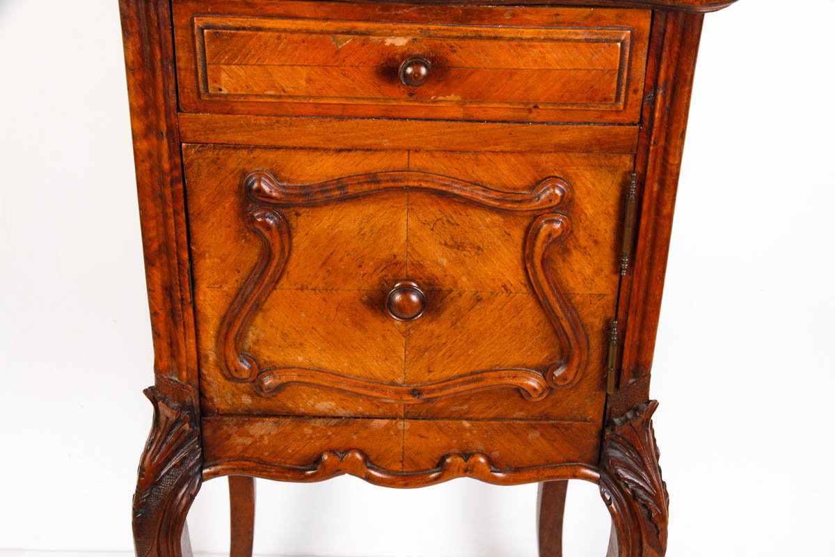 Vintage Louis XV Style Marble Top Stand