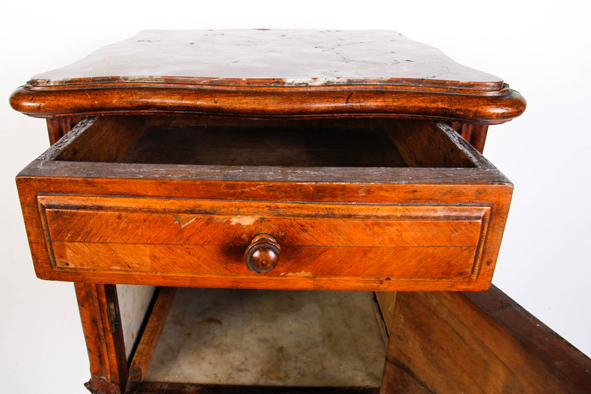 Vintage Louis XV Style Marble Top Stand