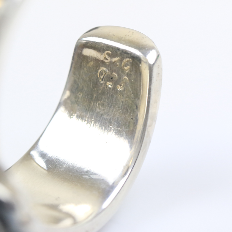 Sterling Silver Carved Rosebud Cuff