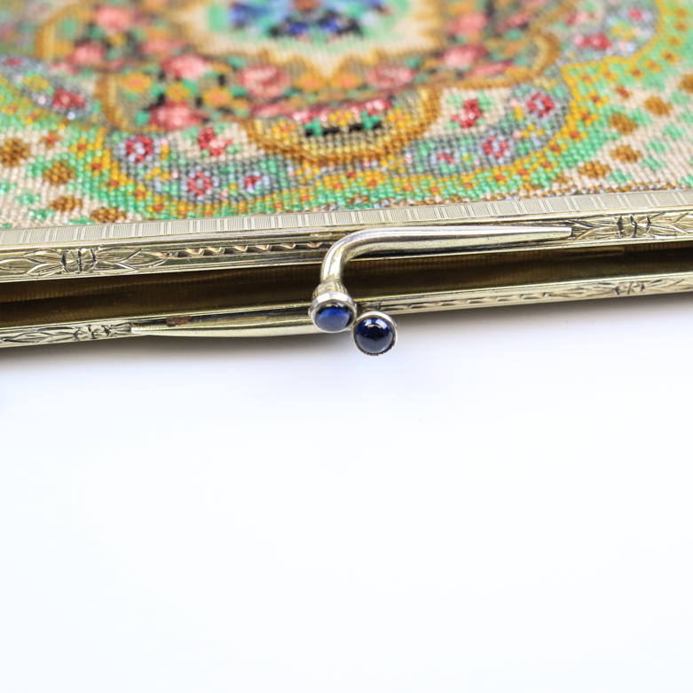 Vintage Sterling Silver Beaded Handbag