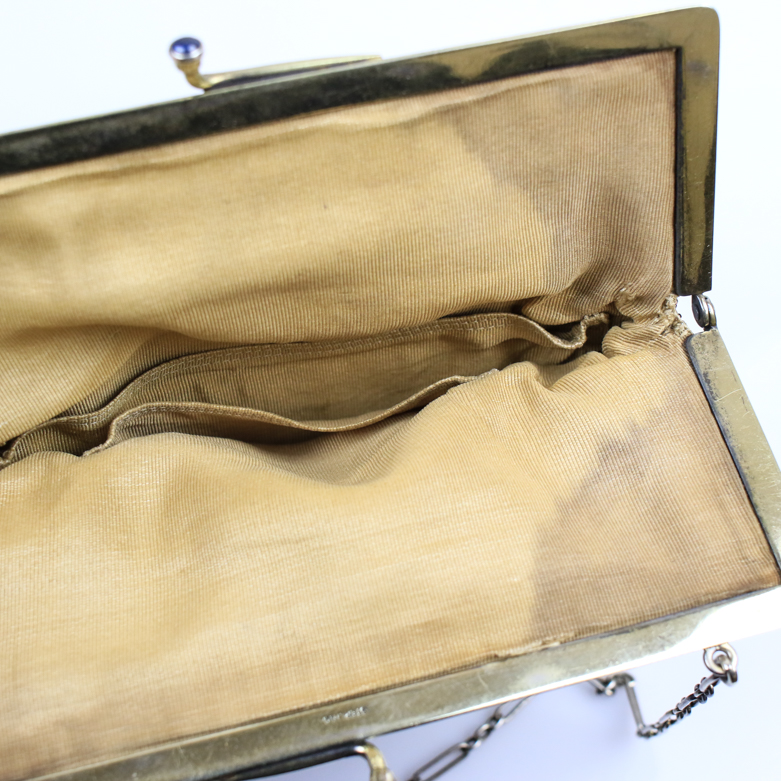 Vintage Sterling Silver Beaded Handbag