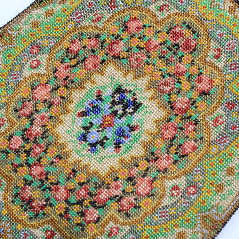 Vintage Sterling Silver Beaded Handbag