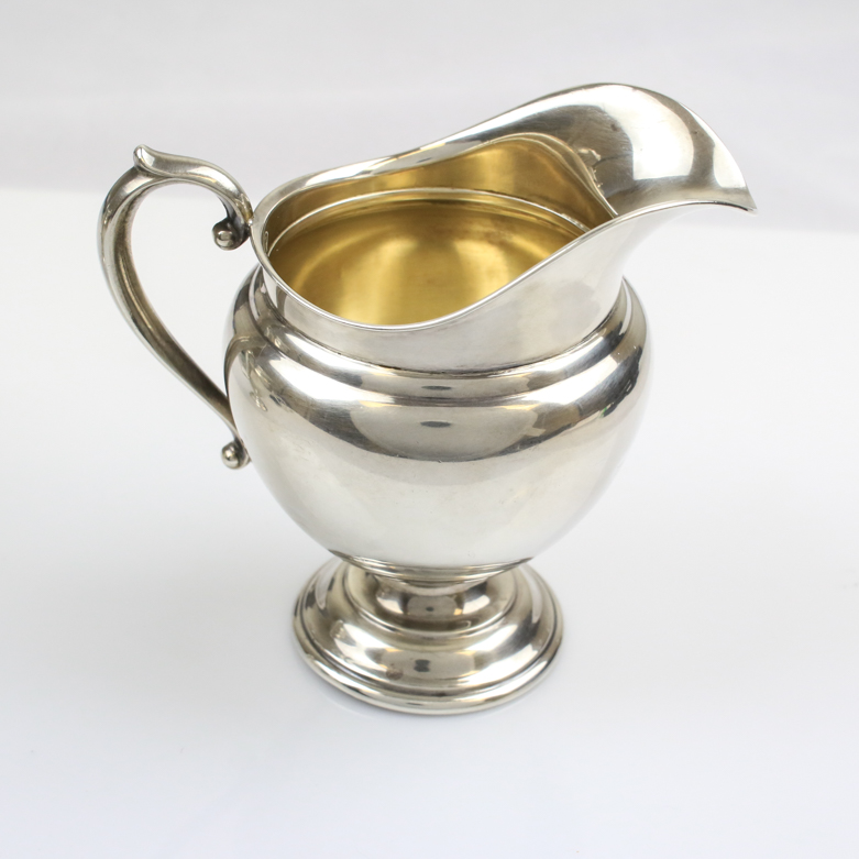 Wallace "Coventry" Sterling Silver Footed Creamer and Sugar Bowl